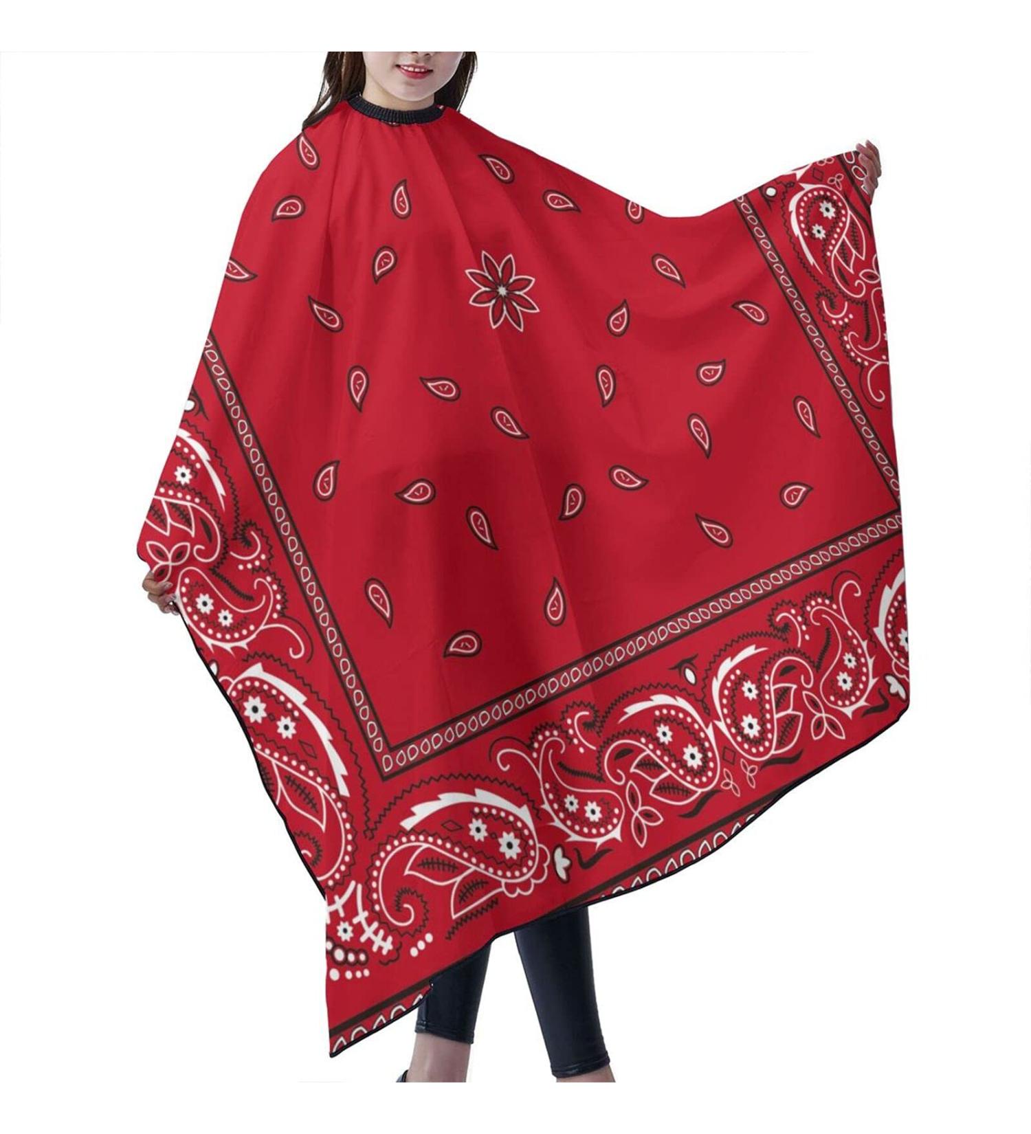 ONE TO PROMISE Paisley Bandanas Barber Cape | Waterproof Haircut Apron for Adults | 55x66 Salon Cape for Hair Stylists - Buy Online on GoSupps.com