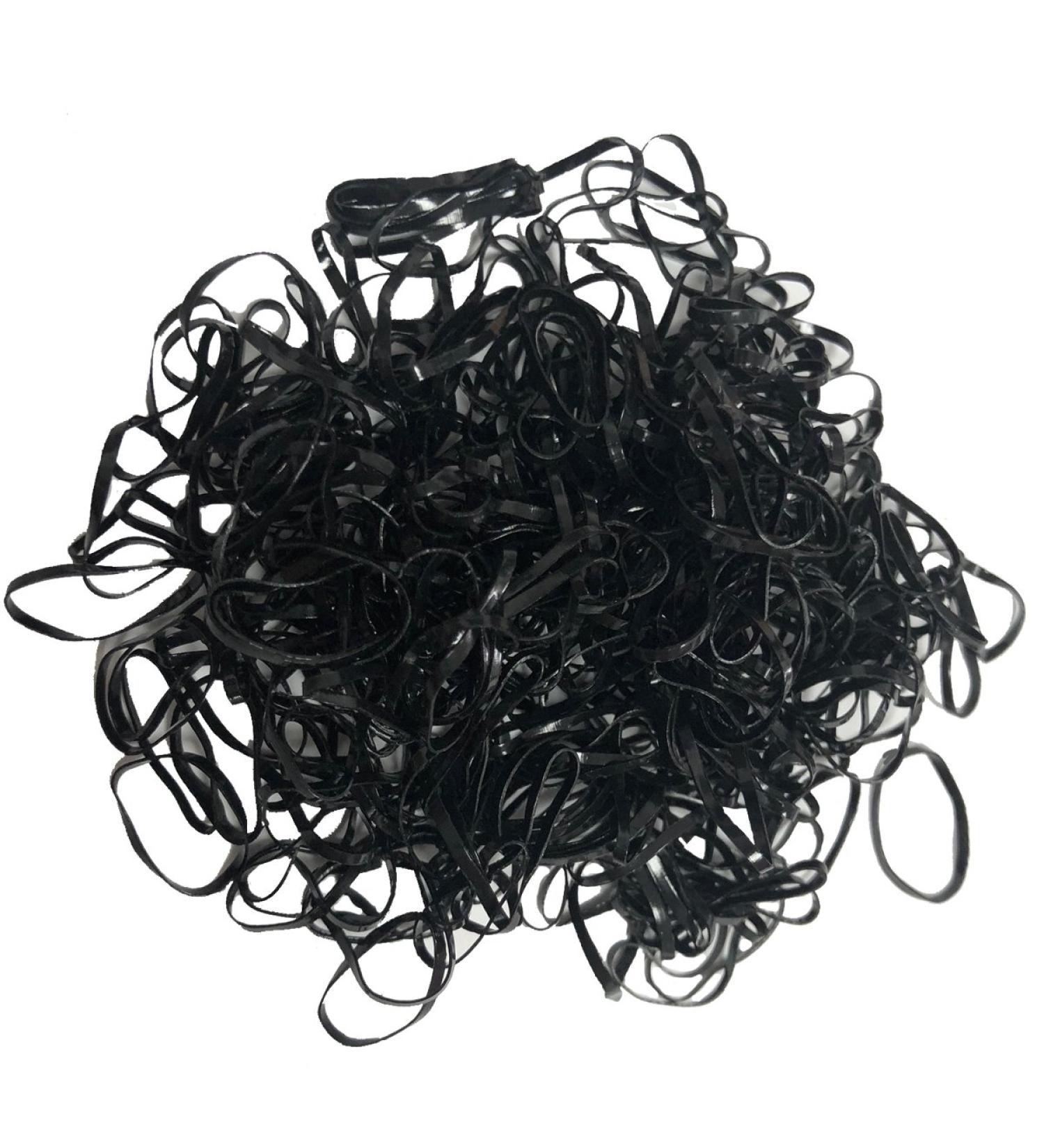 250 Black Hair Bands Elastic Small Braiding Dreads Cornrows Dreadlocks Rubber Rings (Black) - Buy Online on GoSupps.com
