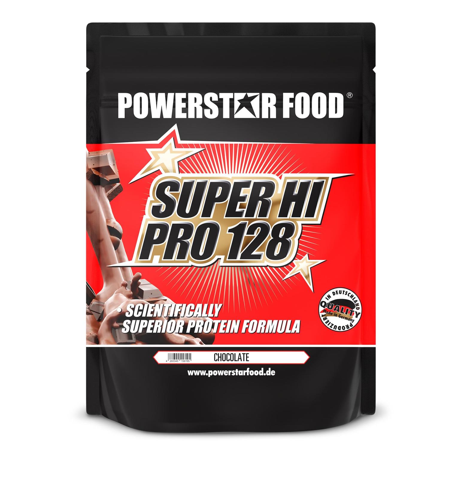 Buy Powerstar Super Hi Pro 128 | 1kg Chocolate Protein Powder | 78% Protein | Multi-Component Shake for Muscle Building & Weight Loss | International Shipping Available - Buy Online on GoSupps.com