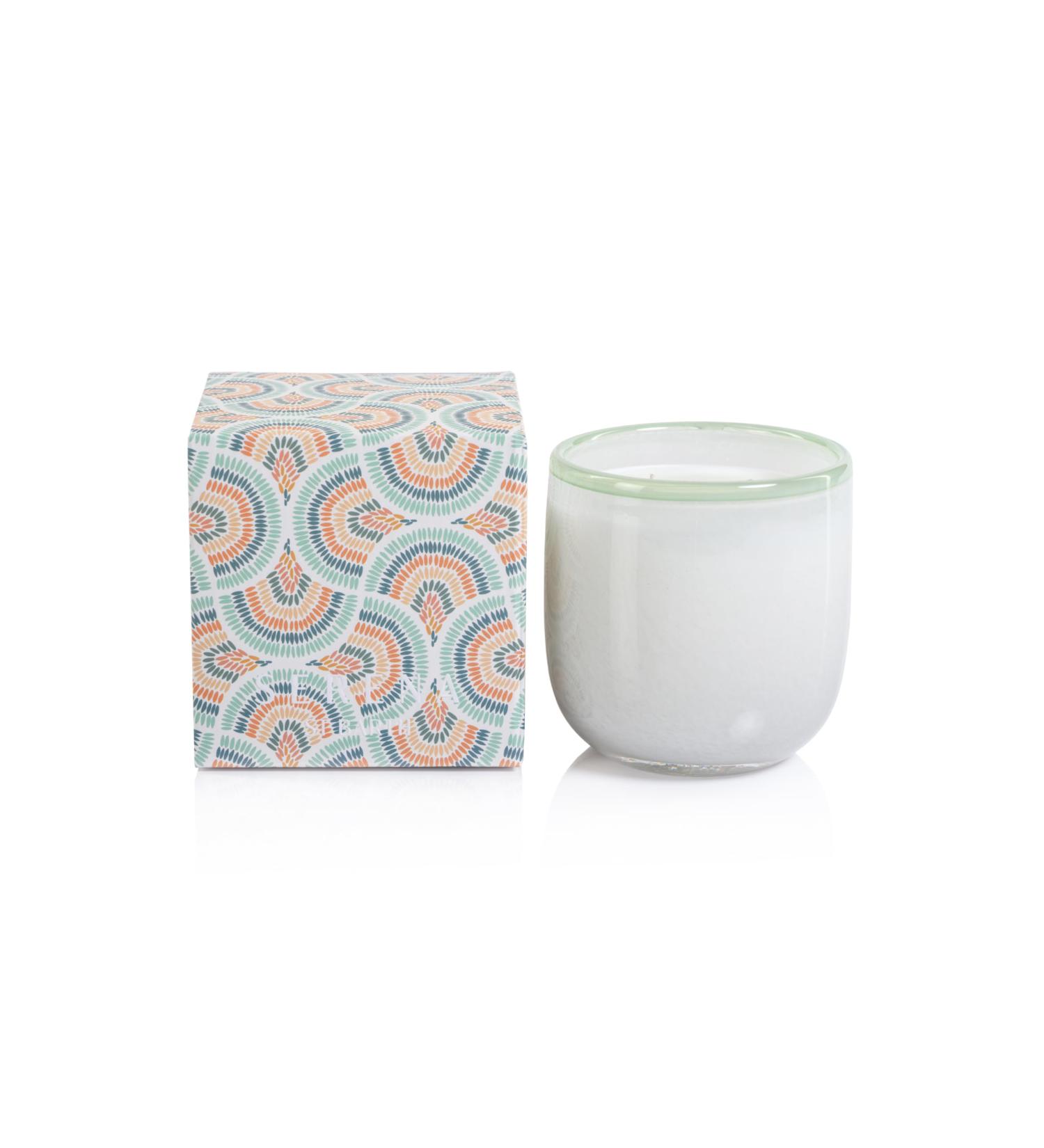 Zodax Serena St. Barth Scented Jar Candle 14.5 oz - 60 Hour Burn Time - Gift Boxed Citron Vert Poivre
