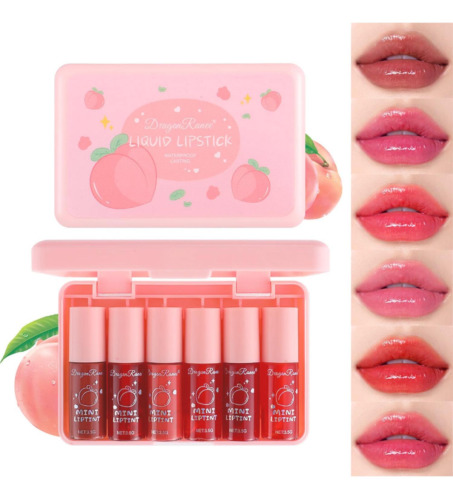 6 Colors Lip Tint Stain Set Mini Liquid Lipstick Waterproof & Long-Lasting Korean Lip and Cheek Tint | Vivid Color & High Pigment - Buy Online on GoSupps.com