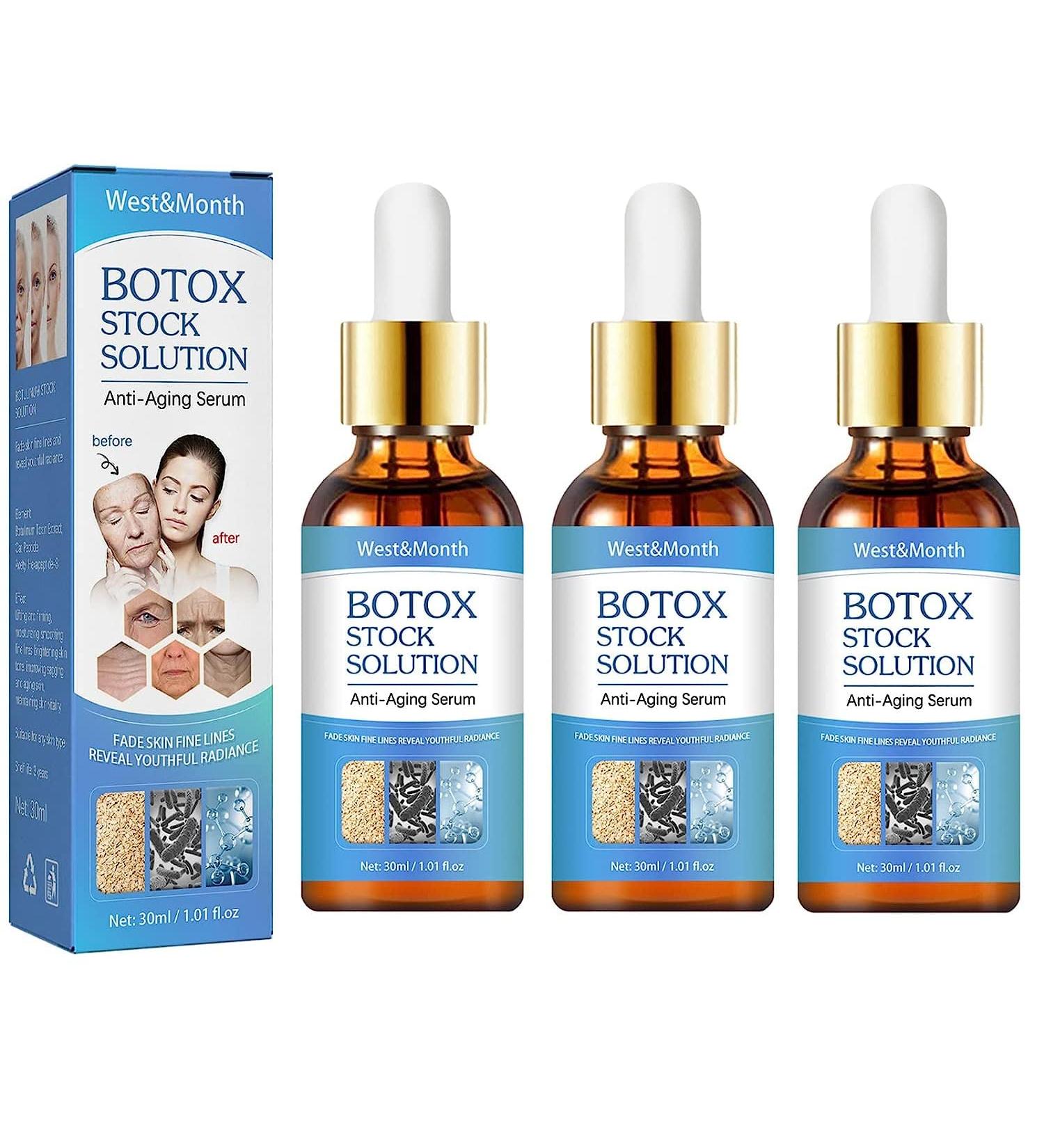 3pcs Botox Stock Solution Facial Serum - 2023 Newest Anti-Wrinkle & Anti-Aging Treatment endorsed by Jennifer Aniston - Buy Online on GoSupps.com