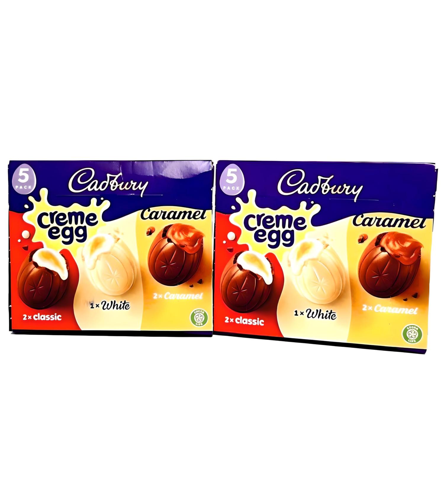 Cadbury Creme Egg Variety Pack - Classic & Caramel Pack of 2 (5 Eggs per Pack)