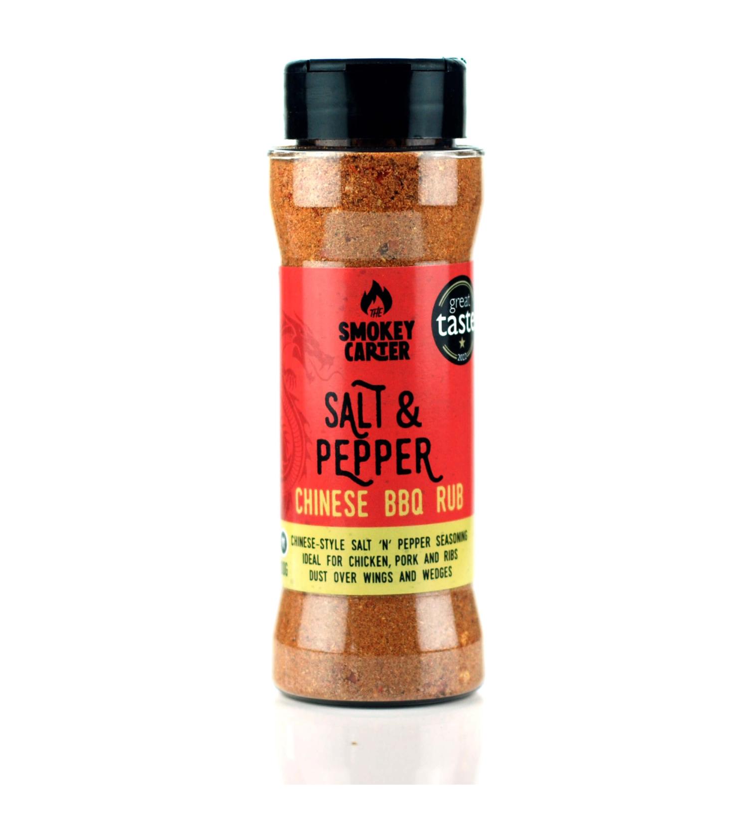 Salt N Pepper Chinese BBQ Rub Shaker | The Smokey Carter | Asian Inspired Seasoning | Ideal for Korean BBQ Noodles Wings & More | Create that moorish takeaway flavour at home - Buy Online on GoSupps.com
