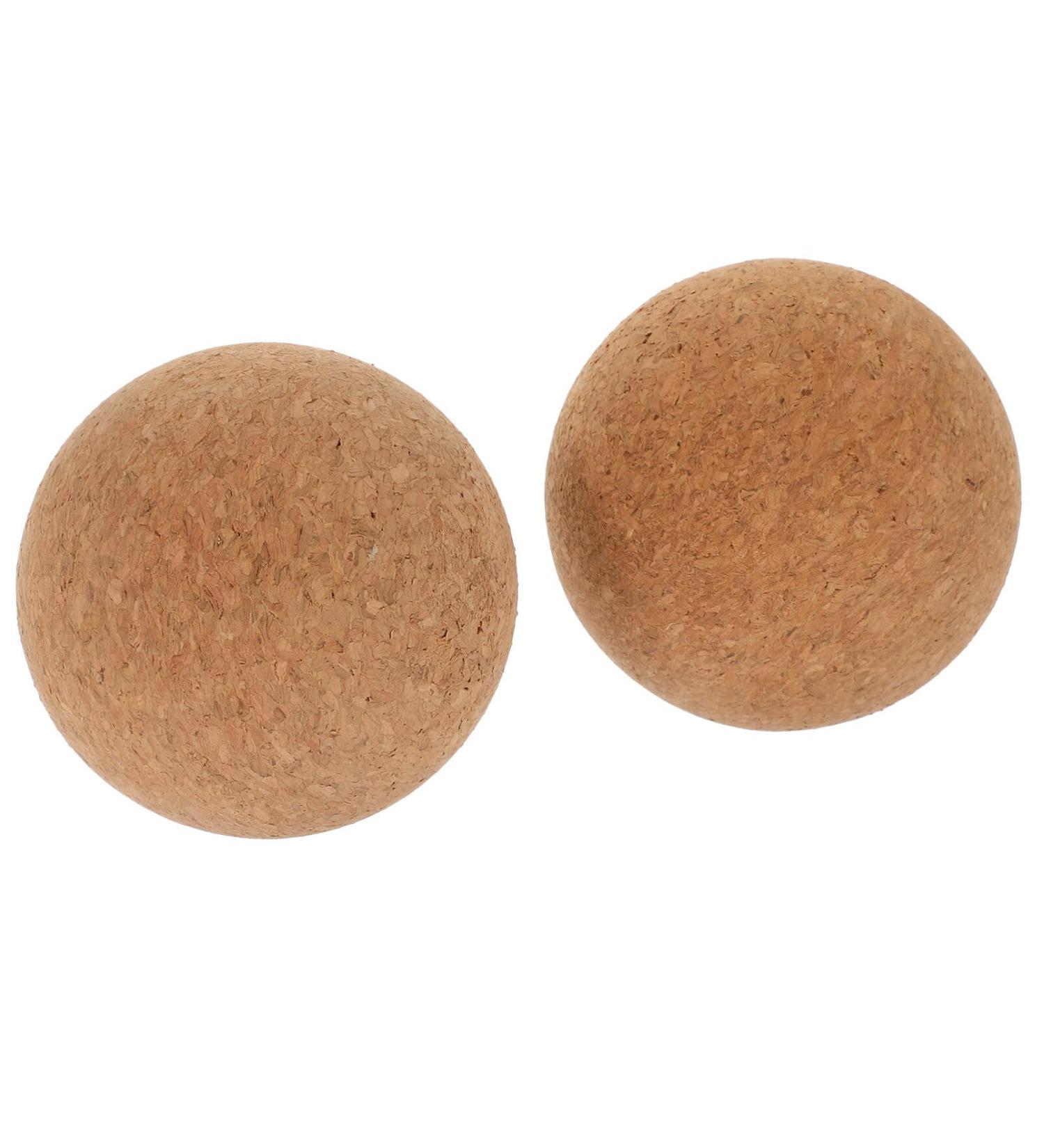 Healvian Cork Massage Balls - Set of 2 High-Density 80mm Trigger Point Balls for Feet Yoga Pilates & Muscle Relief - Buy Online on GoSupps.com