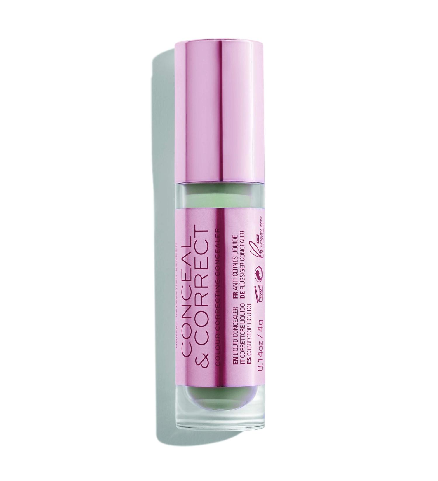 Makeup Revolution Conceal & Correct Green Concealer 4g - Best Color Correction for Flawless Skin - Buy Online on GoSupps.com