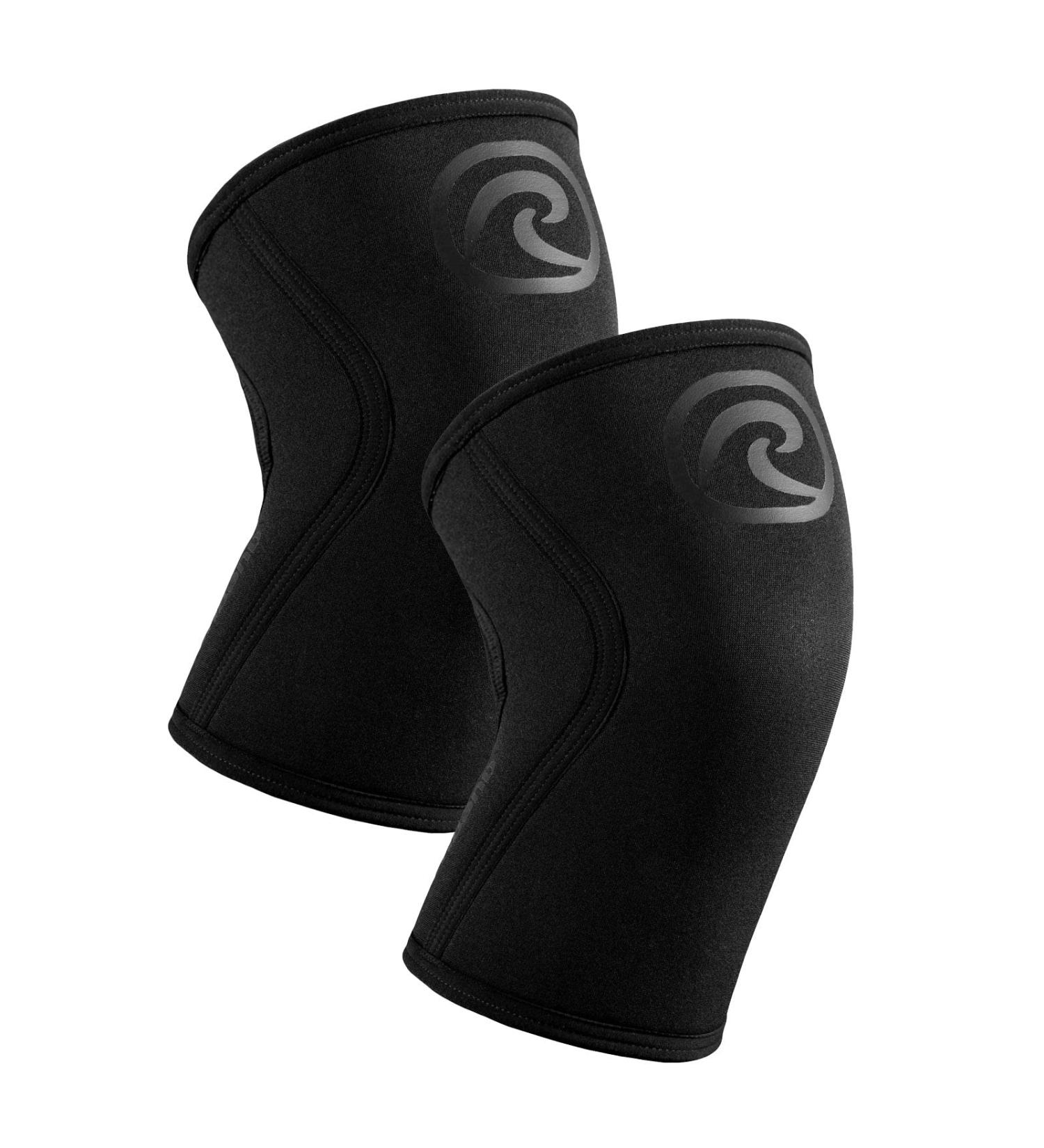 Rehband Kniebandage 7mm Neoprene - Flexible Non-Slip Knee Sleeve for Kraftsport & Fitness | Unisex Carbon/Black - 1 Pair - Buy Online on GoSupps.com