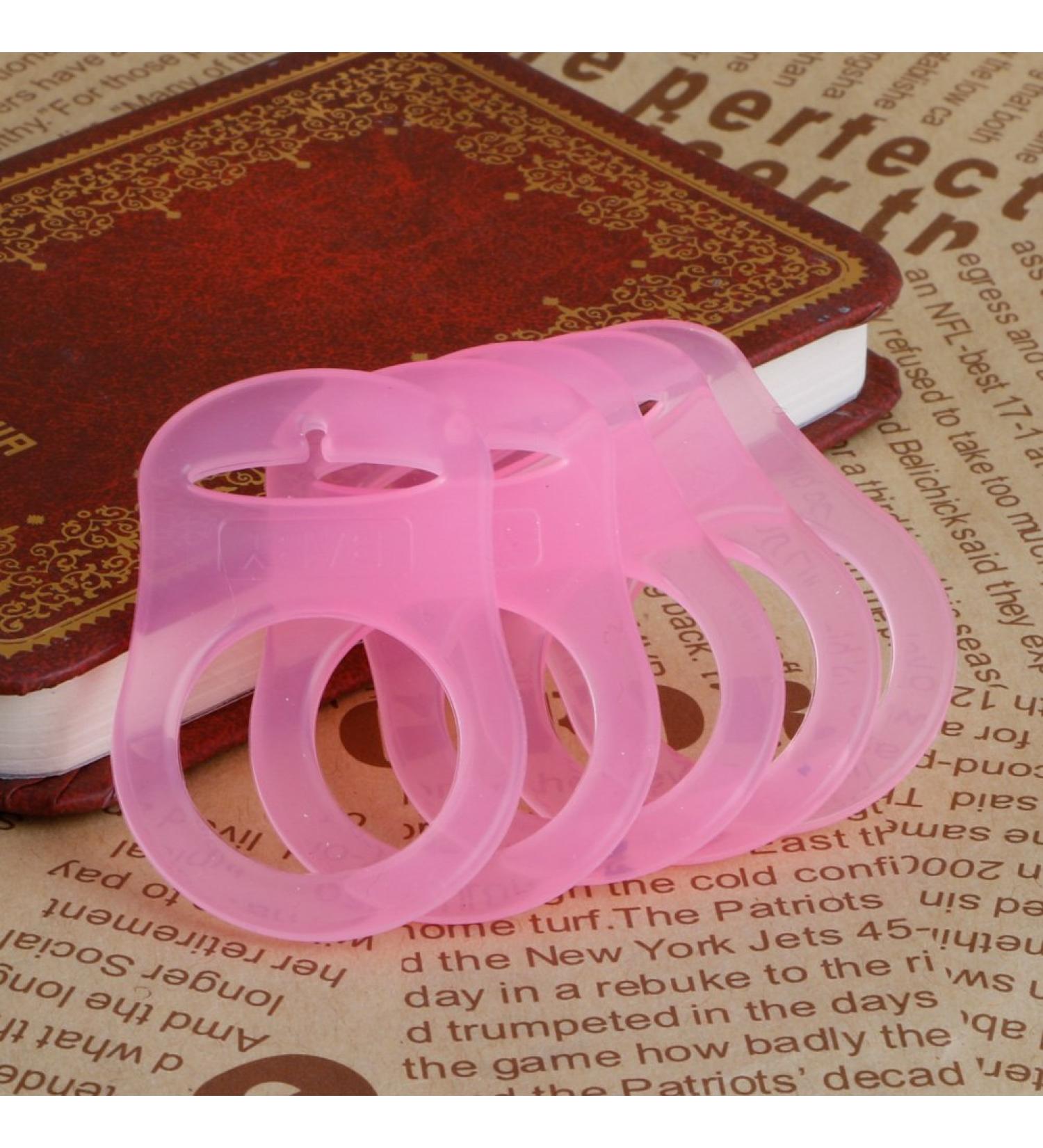 Christol 5-Pack Multi-Color Silicone Baby Dummy Clip Adapter Rings - Light Pink - Perfect for Newborns & Moms - 48x32mm - Buy Online on GoSupps.com