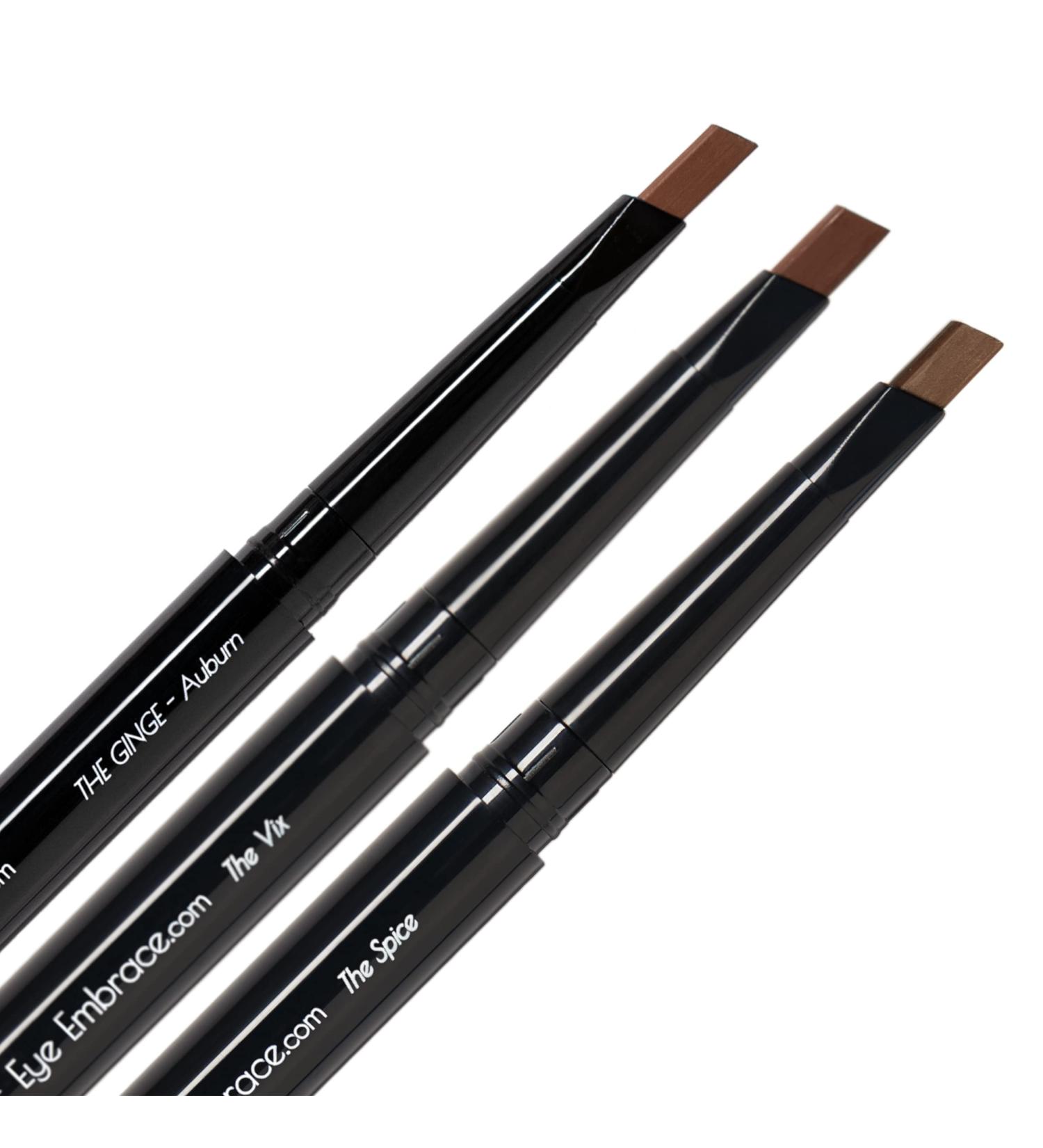 Eye Embrace Auburn Red Eyebrow Pencils Bundle - Waterproof Dual-Ended Angled Tip & Spoolie Brush (Cruelty-Free) - Buy Online on GoSupps.com