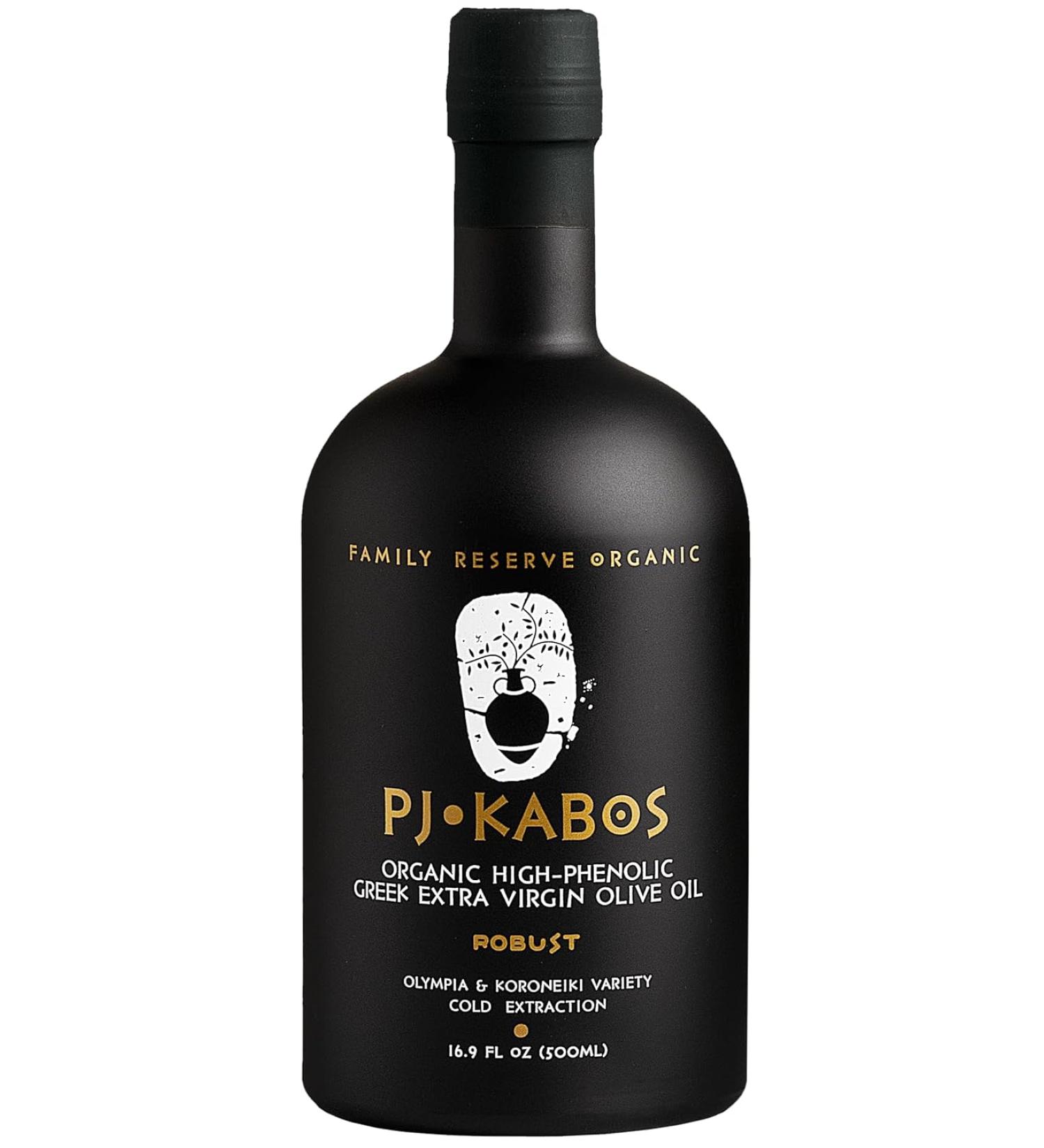 2023 Gold Medal Winner: PJ KABOS Family Reserve Organic Greek EVOO - Robust 16.9 oz Bottle - Buy Online on GoSupps.com