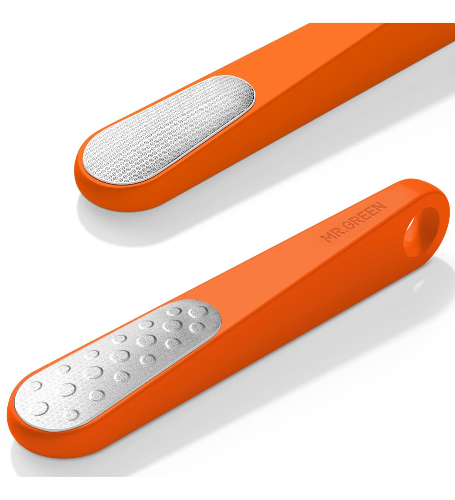 Mr. Green Double-Sided Footfish Cornal Remover - Professional Pedicure Tool for Smooth Heels | Hornhauthaber Heel File (Orange) - International Shipping - Buy Online on GoSupps.com
