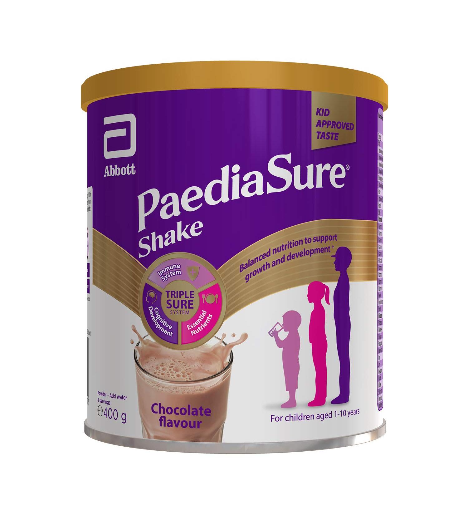 PediaSure Shake 400g Chocolate - Nutritional Supplement for Kids with Protein, Carbs & Essential Fatty Acids - Buy Online on GoSupps.com