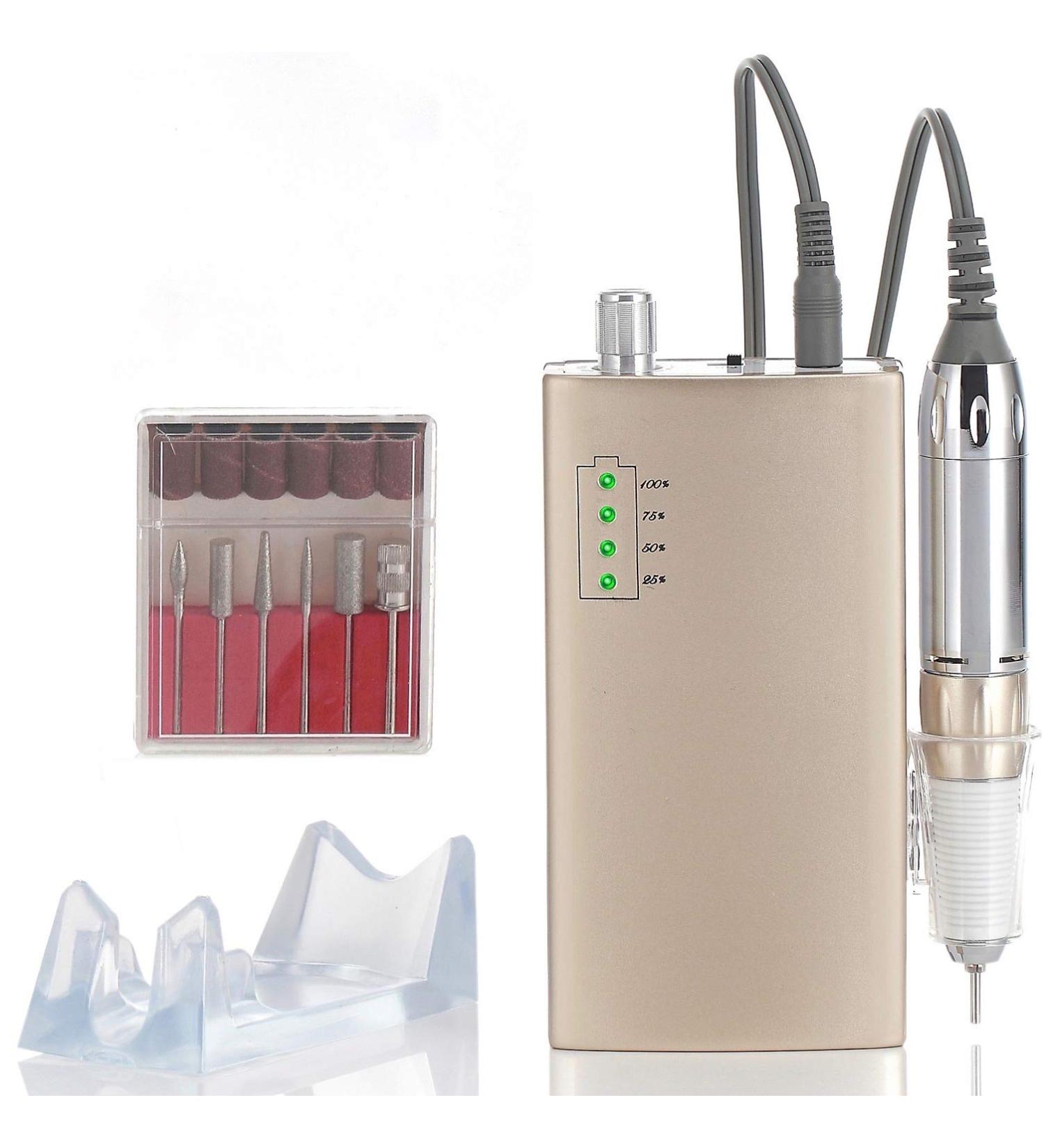Miss Sweet Portable Rechargeable Electric Nail Drill Machine for Acrylic - Sweet Gold - Buy Online on GoSupps.com