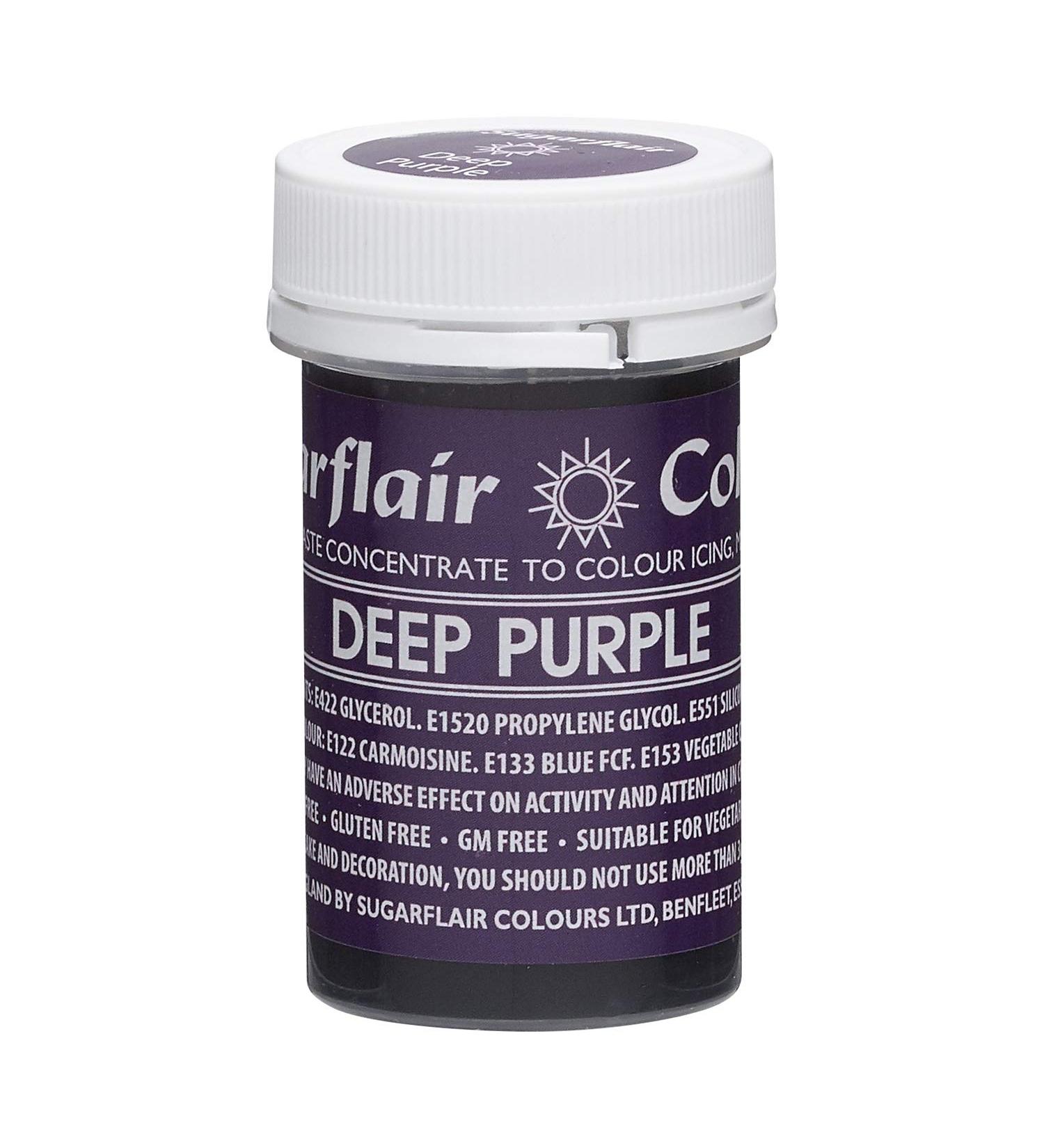 Sugarflair DEEP PURPLE Paste Gel Edible Food Colouring Colour Icing Quality