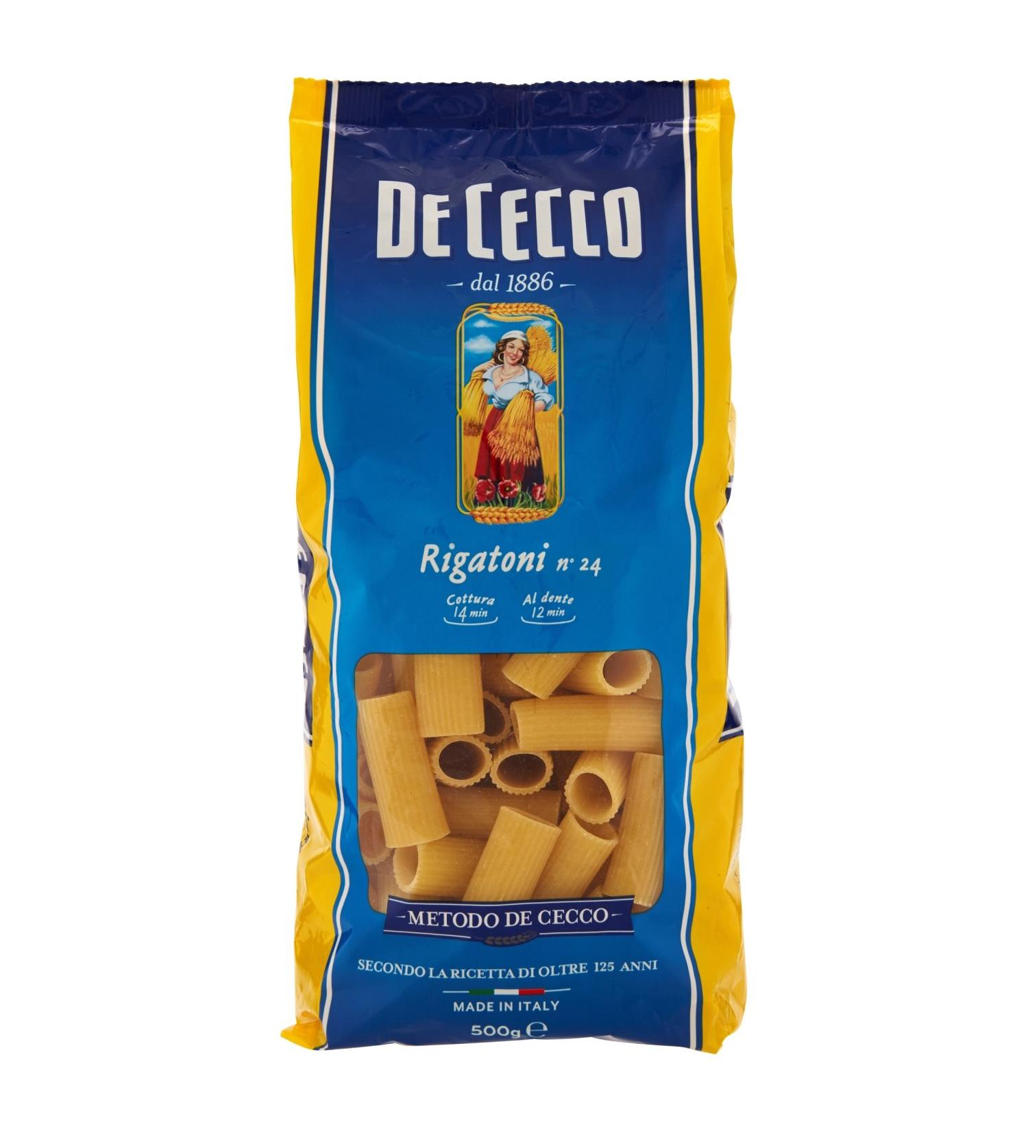 DE CECCO 24 Italian pasta rigatoni GR500 - Buy Online on GoSupps.com