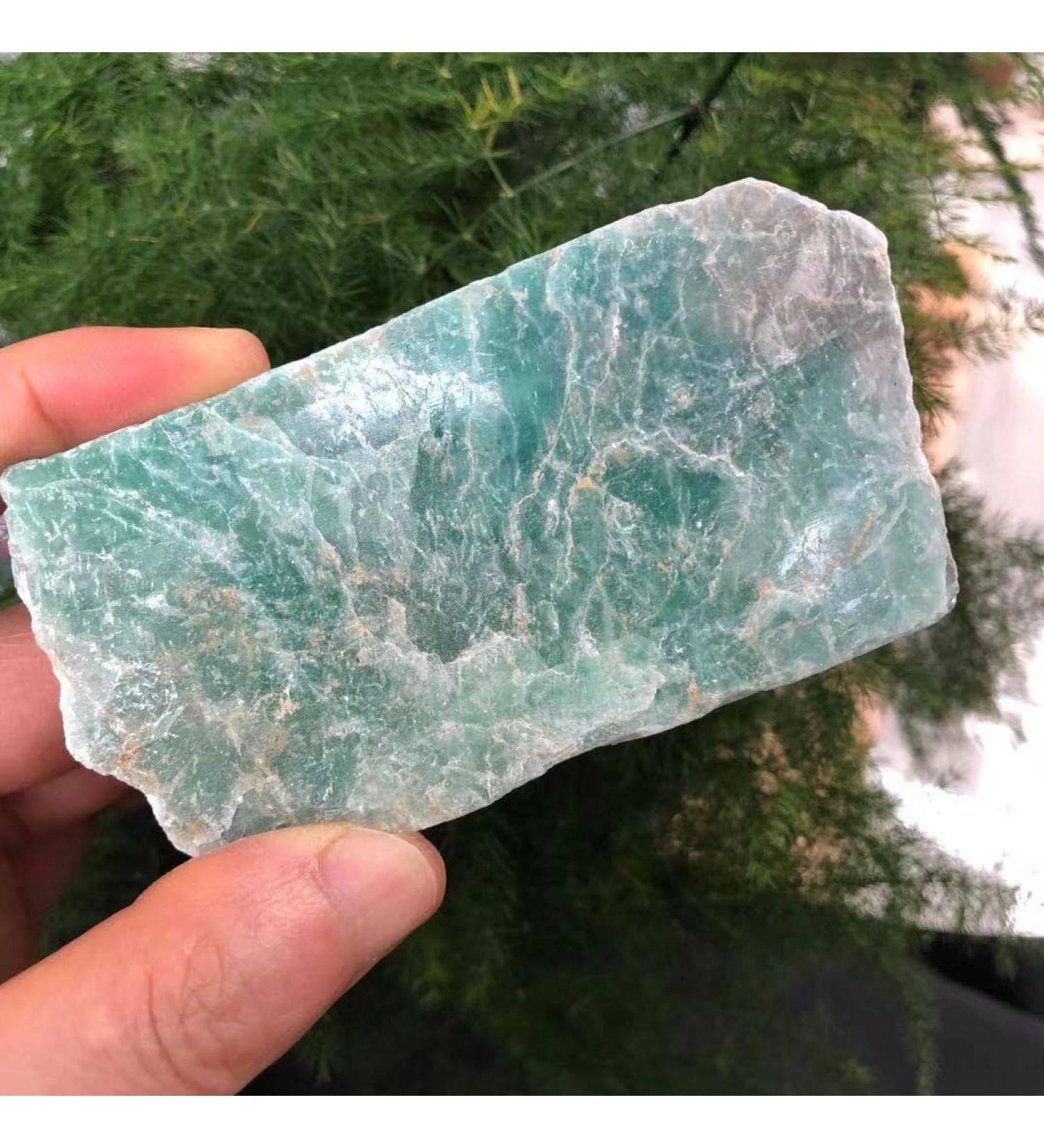 Crystal Natural Amazonite Crystal Gravel Rock Quartz Raw Gem Specimen Garden Decoration Power Stone ningxiao