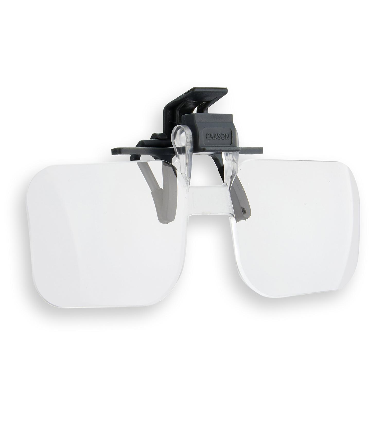 Carson Clip and Flip 2x Power Magnifying Lens with +4.00 Diopters for Vision Enhancement - Buy Online on GoSupps.com