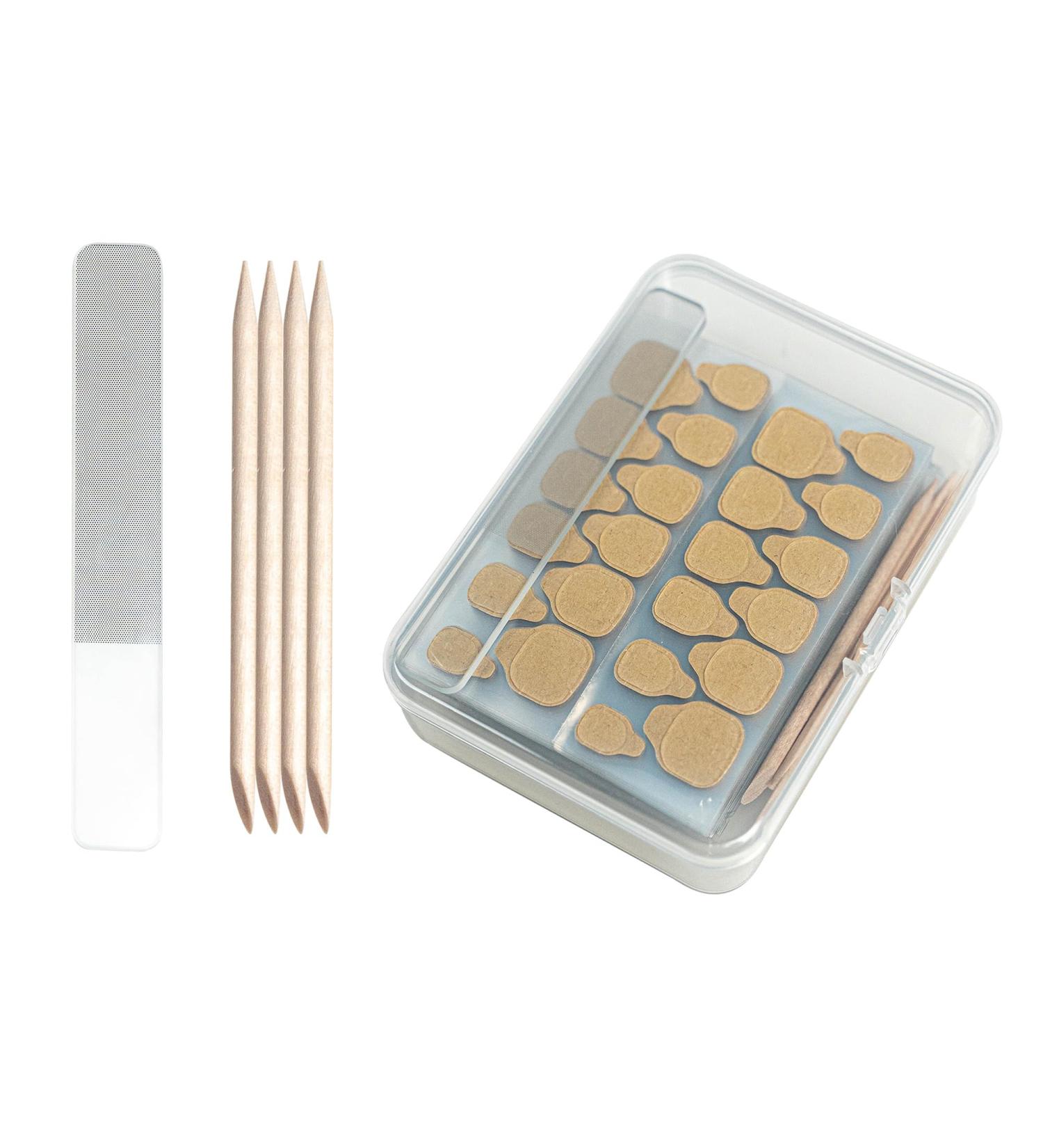 Sun & Beam Double-Sided Nail Glue Pads - Waterproof Eco-Friendly Extra Strong | 25 Sheets (600 Pieces) for Artificial Nails | Self-Adhesive Nail Art Tool - Buy Online on GoSupps.com