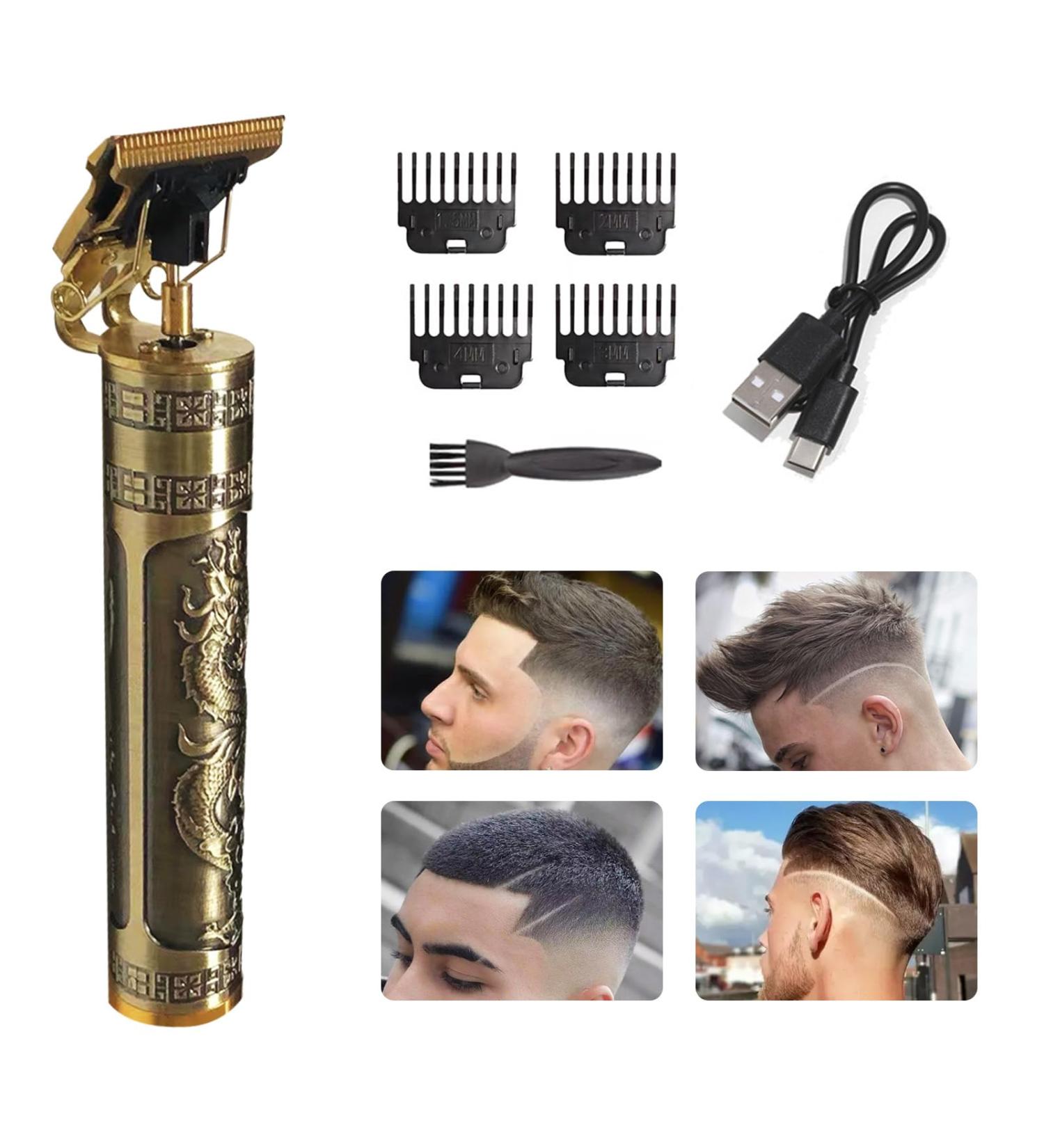 Auzeuner Professional Hair Clippers for Men Electric Haircut Kit Hair Trimmer Grooming Waterproof Rechargeable Close Cutting T Blade Trimmer USB Rechargeable Clippers for Hair Cutting with Guide Combs Cooper Dragon - Buy Online on GoSupps.com