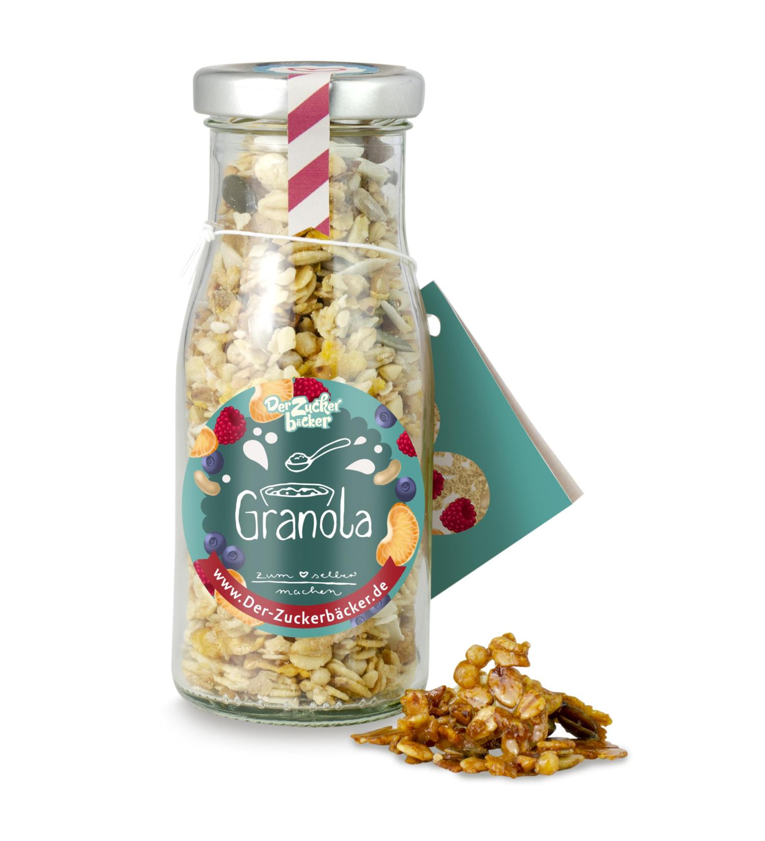 DIY Granola Kit - Make Delicious Crunchy Muesli in a Premium Gift Jar | Perfect Gift Idea for Employees & Food Lovers - Buy Online on GoSupps.com