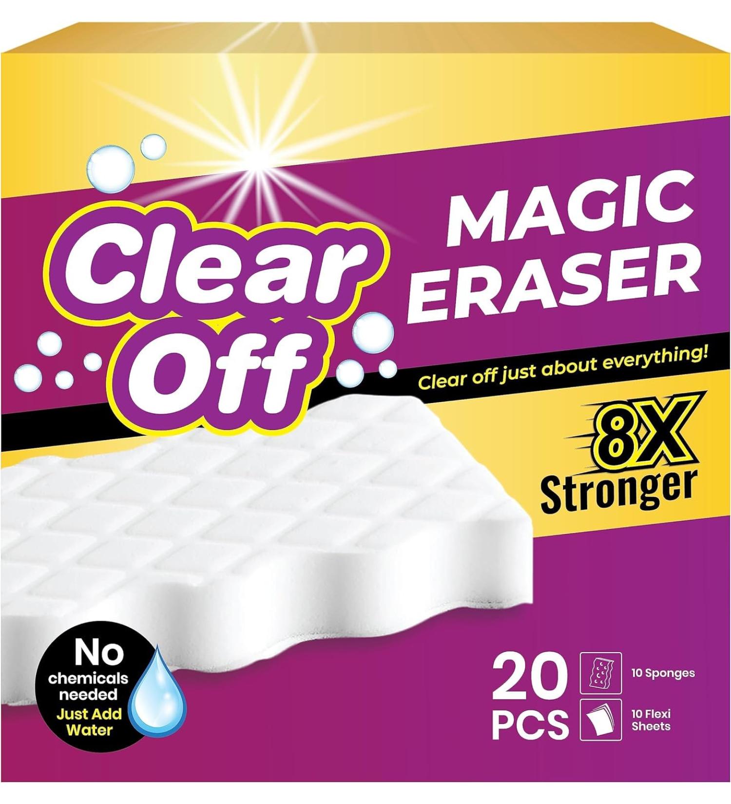 Magic Erasers - 10 Eraser Sponges + 10 Flexi Sheets for Household Cleaning - Chemical-Free Janitorial Supplies - Buy Online on GoSupps.com