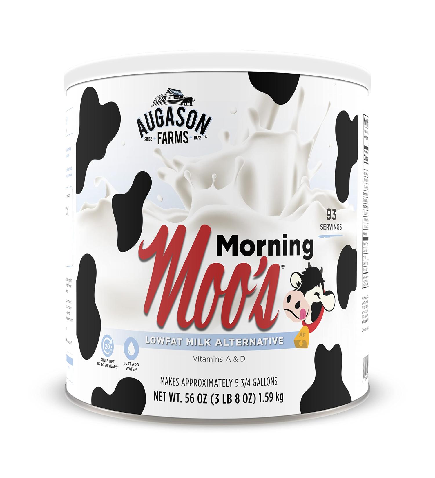 Augason Farms Morning Moo's Low Fat Milk Alternative 56 oz - Long-Term Food Storage Solution - Buy Online on GoSupps.com