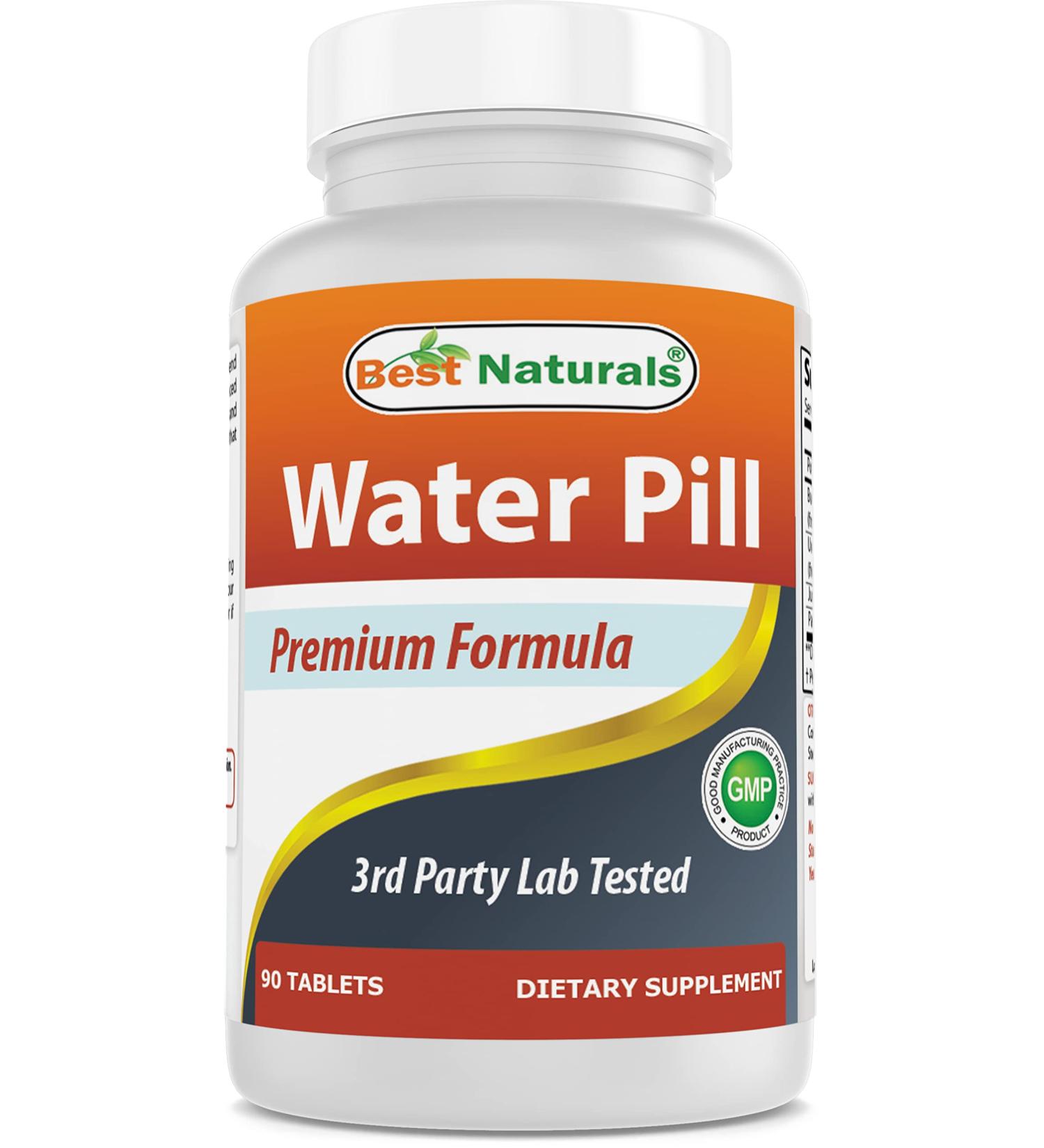 Best Naturals Water Pill with Potassium 90 Tablets - Diuretic for Water Retention Support - Buy Online on GoSupps.com