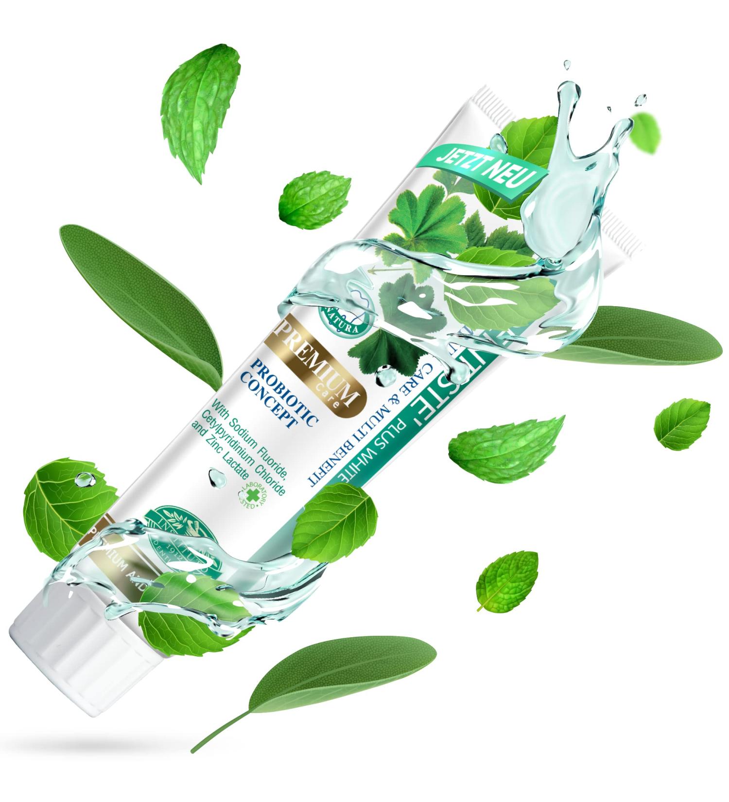 Dentiste Plus White Premium Toothpaste - Whitening Toothpaste with 14 Herbs Xylitol & Probiotics - Ayurvedic Formula for Healthy Gums & Tooth Enamel - Buy Online on GoSupps.com