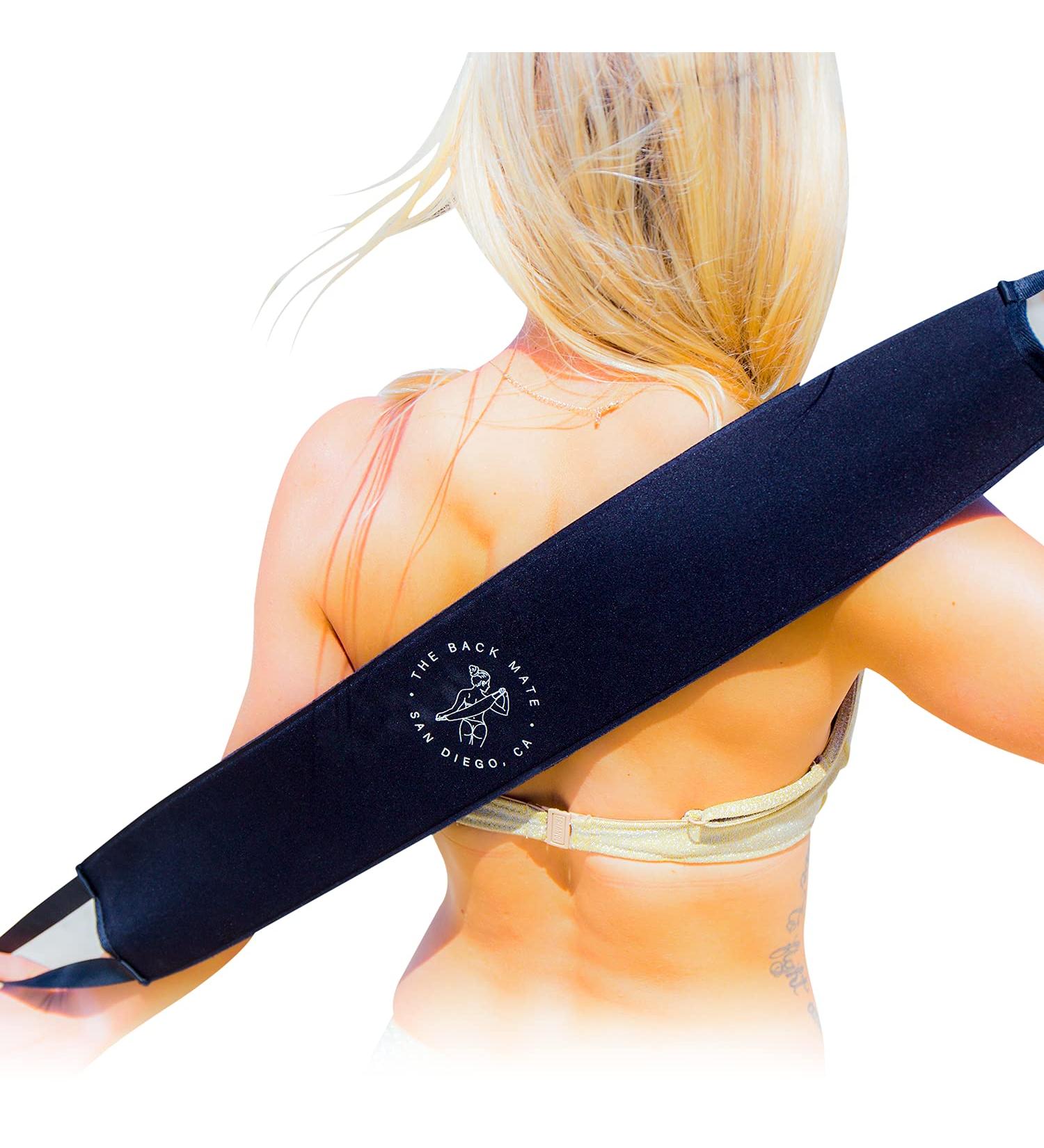 Back Mate Back Lotion Applicator - Premium Microfiber Self Tanning Tool for Full Body Coverage | Easy Reach Upper/Lower Back & Soft Sunscreen Application - Buy Online on GoSupps.com