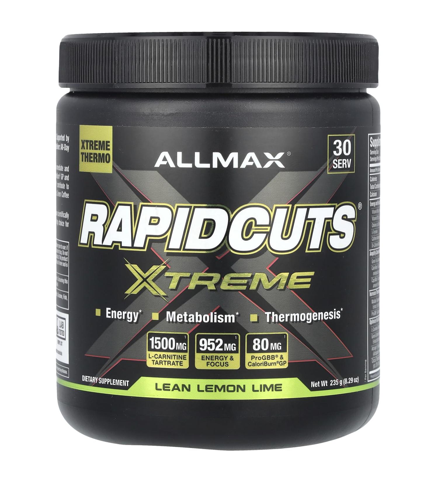 ALLMAX Nutrition Rapidcuts Xtreme Powder Lean Lemon Lime 235G