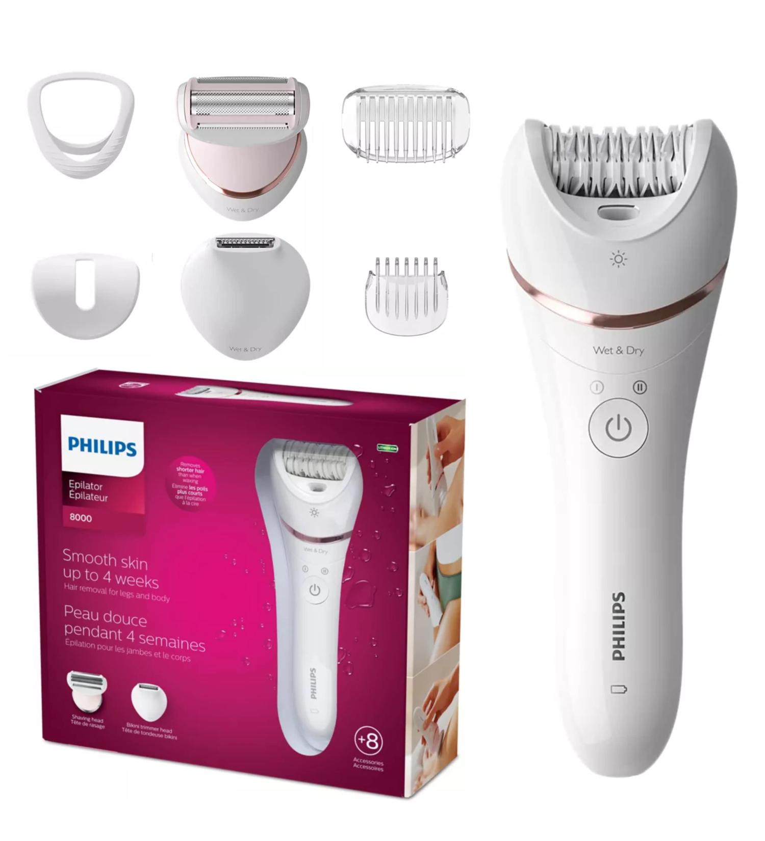 Philips Women's Epilator: Facial Hair Removal, Shaver & Trimmer, Leg Hair Remover - Cordless & Rechargeable - Buy Online on GoSupps.com