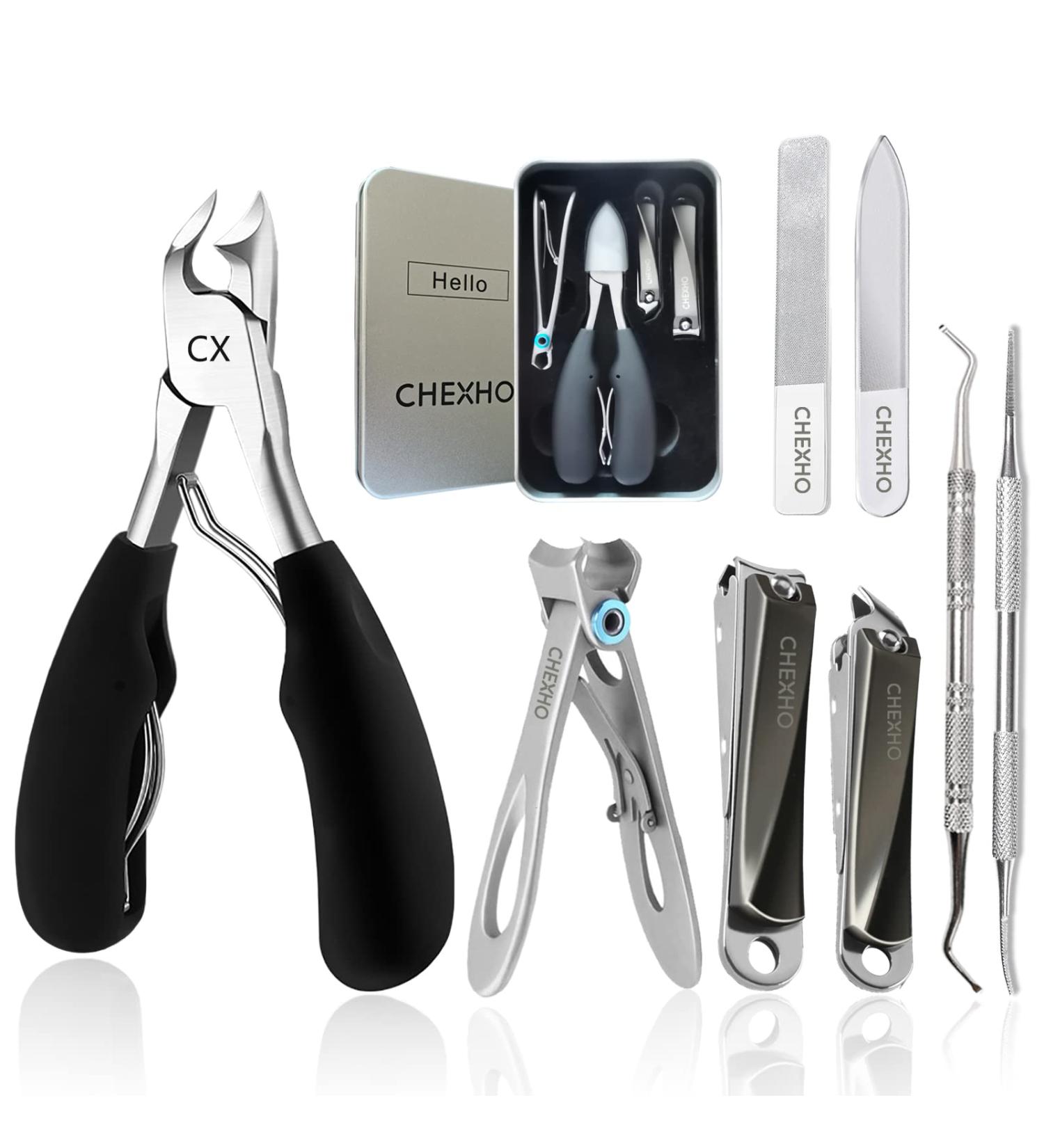 Professional Podiatrist Toenail Clippers for Thick Nails - Ideal for Adult Men and Women - Includes Ingrown Toenail Kit - Buy Online on GoSupps.com