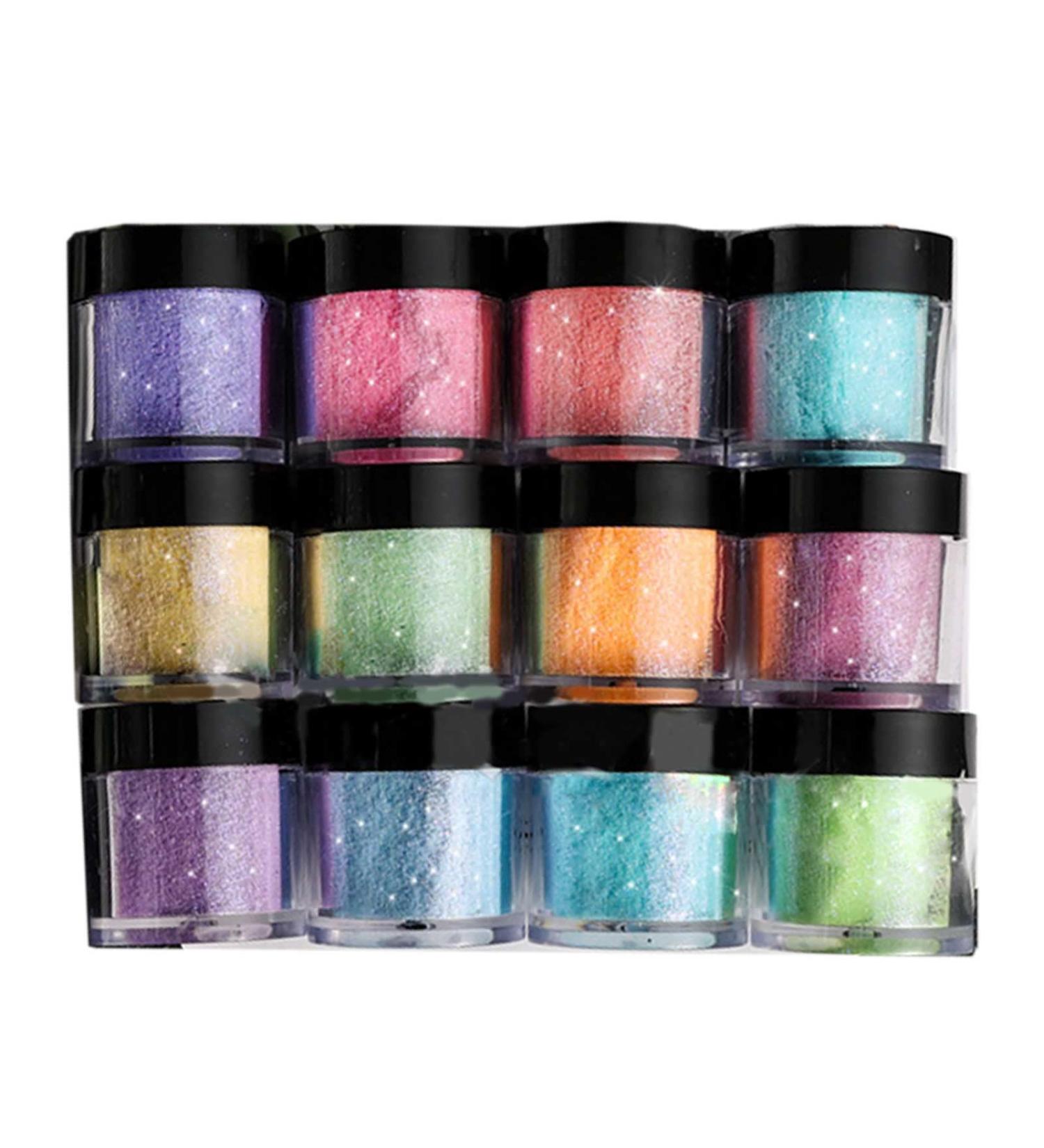 12 Colors Superfine Suspension Powder Diamond Filling Powder Cosmetic Art Decoration Powder for Women - Buy Online on GoSupps.com