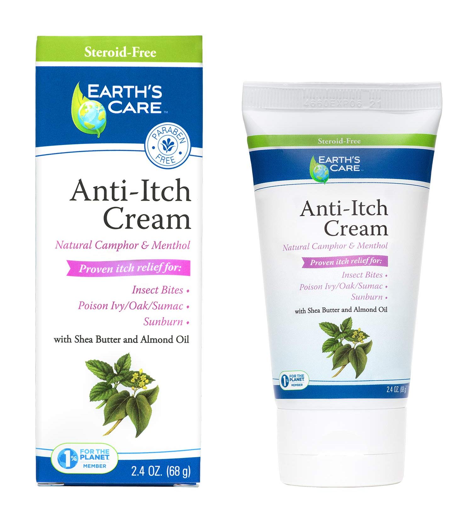 Earth's Care Anti-Itch Cream - 2.4 oz | Paraben & Steroid-Free, Allergy-Tested - Buy Online on GoSupps.com