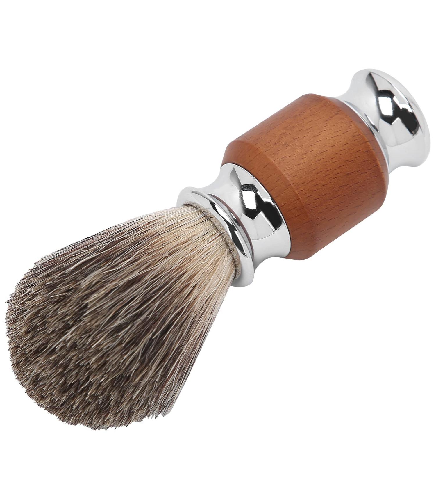 Premium Men's Shaving Brush | Lightweight Beard Brush for Home Salon & Travel - Buy Online on GoSupps.com