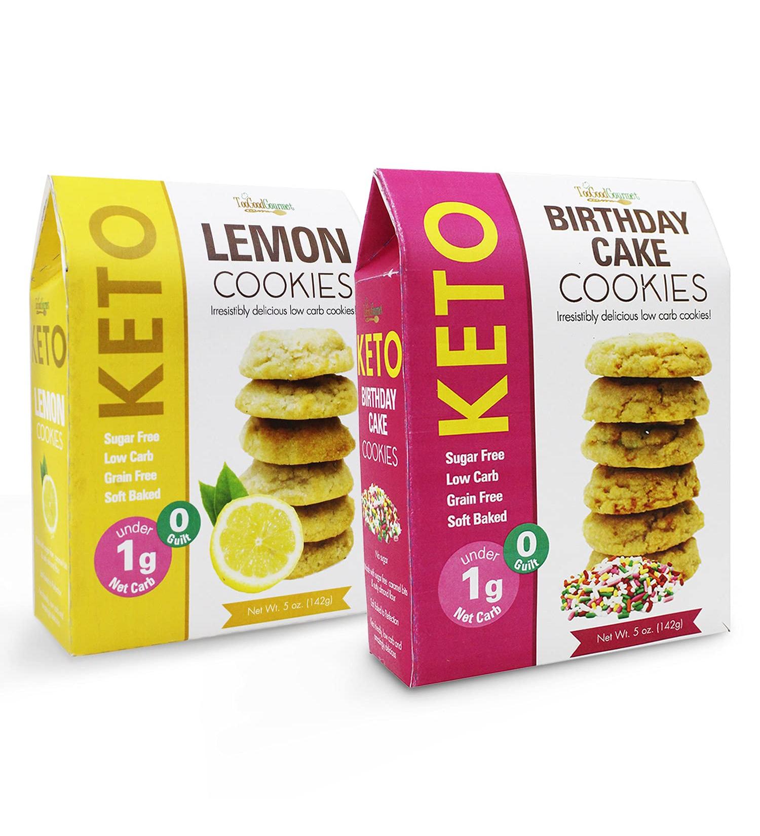 Too Good Gourmet Lemon & Birthday Cake Keto Brights Cookies - 5oz (Pack of 2) | Soft Baked, Sugar-Free, Grain-Free, Low Carb - Buy Online on GoSupps.com