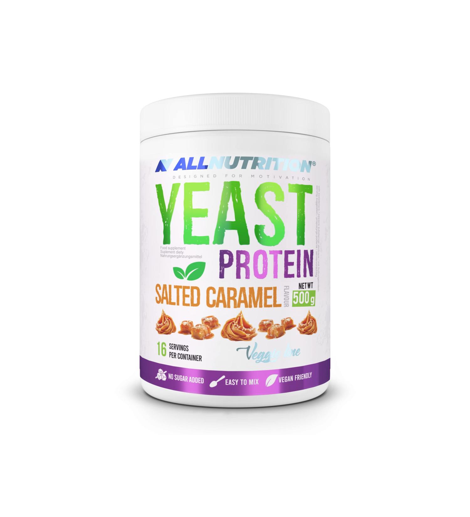 Allnutrition Yeast Protein Salted Caramel - 500g - Buy Online on GoSupps.com