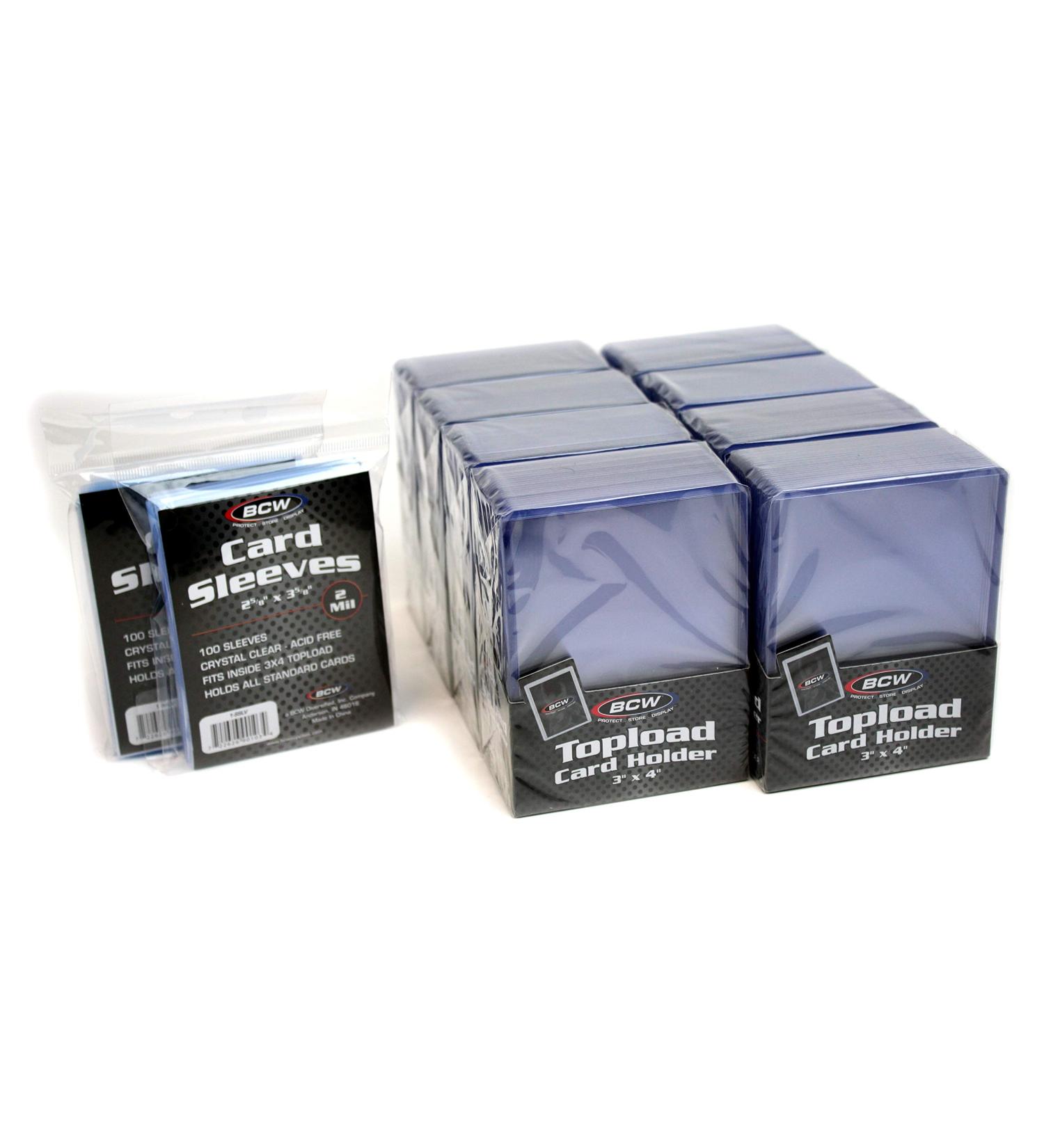 200-Count BCW Card Toploaders with Card Sleeves - Premium Protection for Trading Cards - Buy Online on GoSupps.com