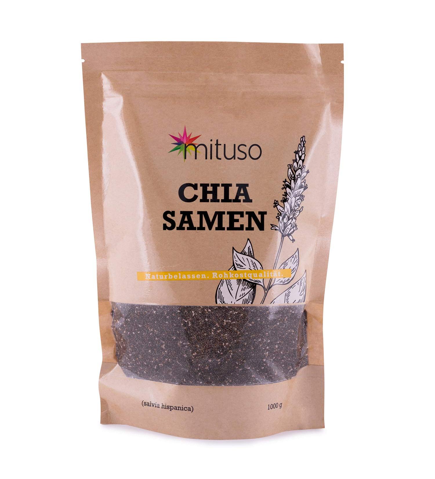 Mituso - Chia seeds 2kg bag - vegan and gluten free source of omega-3 and omega-6 - Buy Online on GoSupps.com