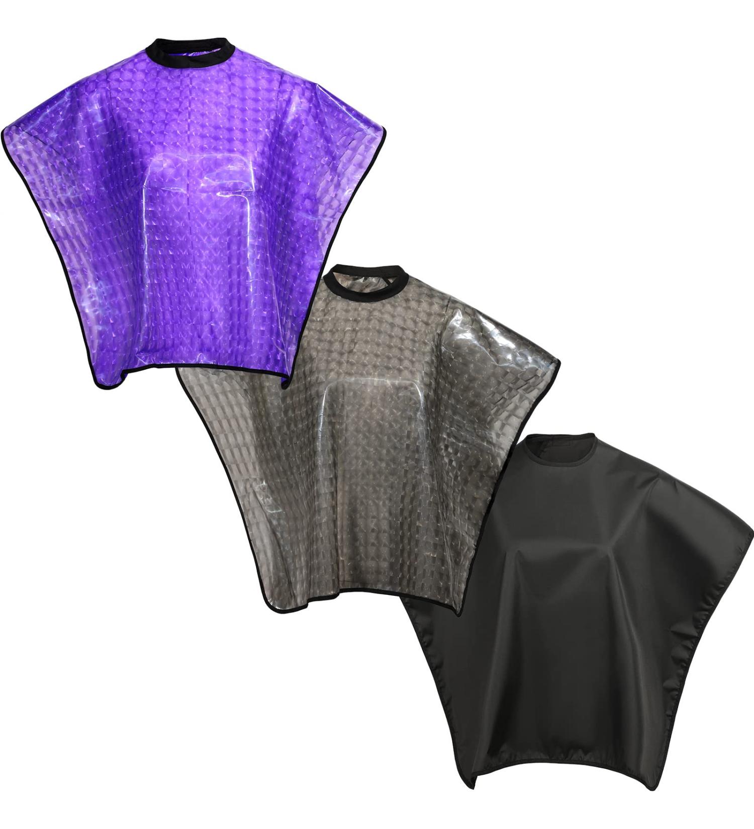 3-Piece Waterproof Hair Dye Capes Set - Salon Capes for Hair Stylists & Clients | Beard Shampoo & Cutting Smocks | Available in 3 Colors - Buy Online on GoSupps.com