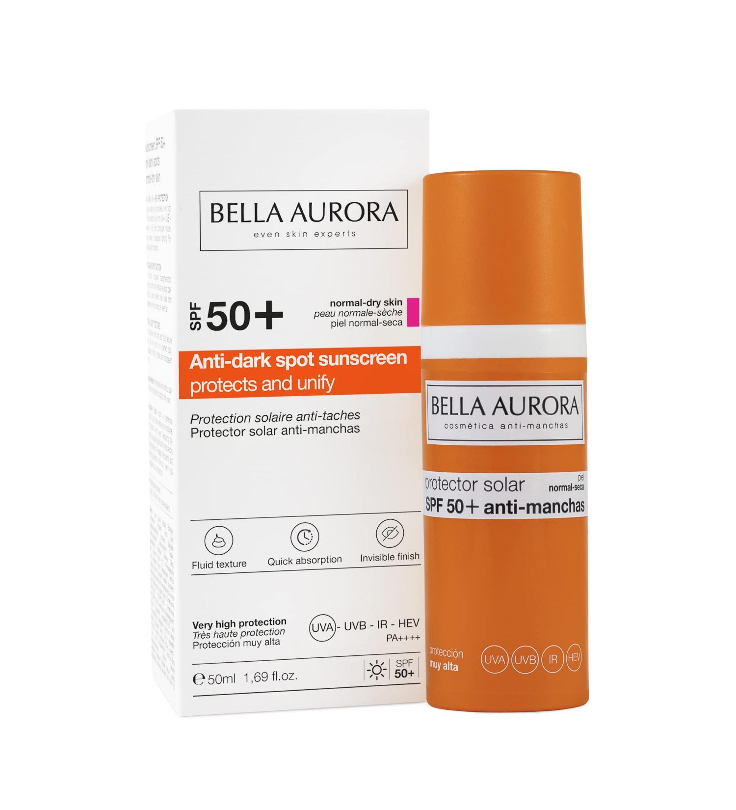 Bella Aurora Anti-Dark Spot Fluid Sunscreen SPF50 50ml - Protect Your Skin with Advanced Sun Protection - Buy Online on GoSupps.com