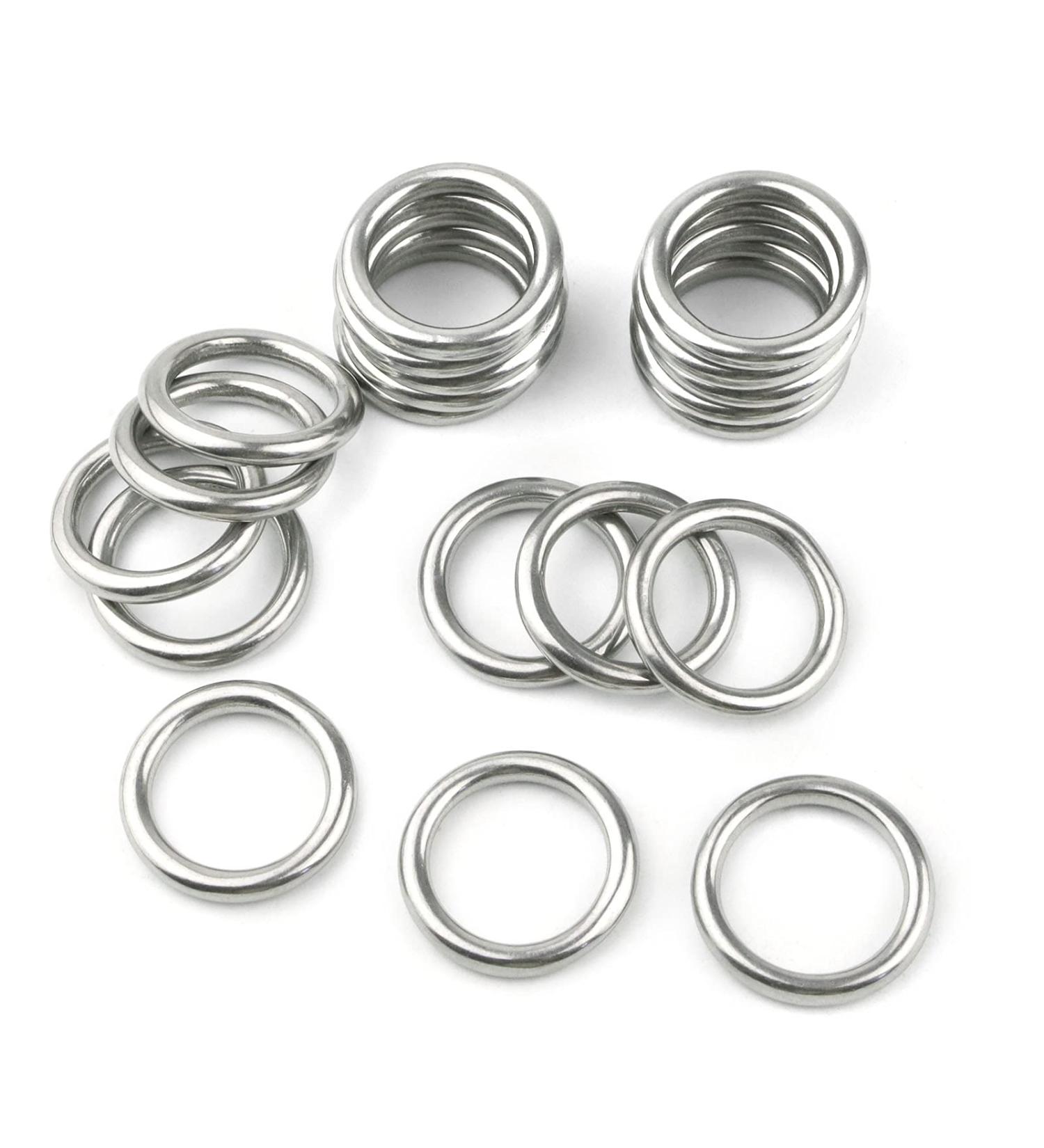 Hamineler 20 PCS Smoothing Welded 304 Stainless Steel O-Ring Welded Round Rings for Camping Belt  Dog Leashes  Luggage Accessories (4mm20mm ID) - Buy Online on GoSupps.com