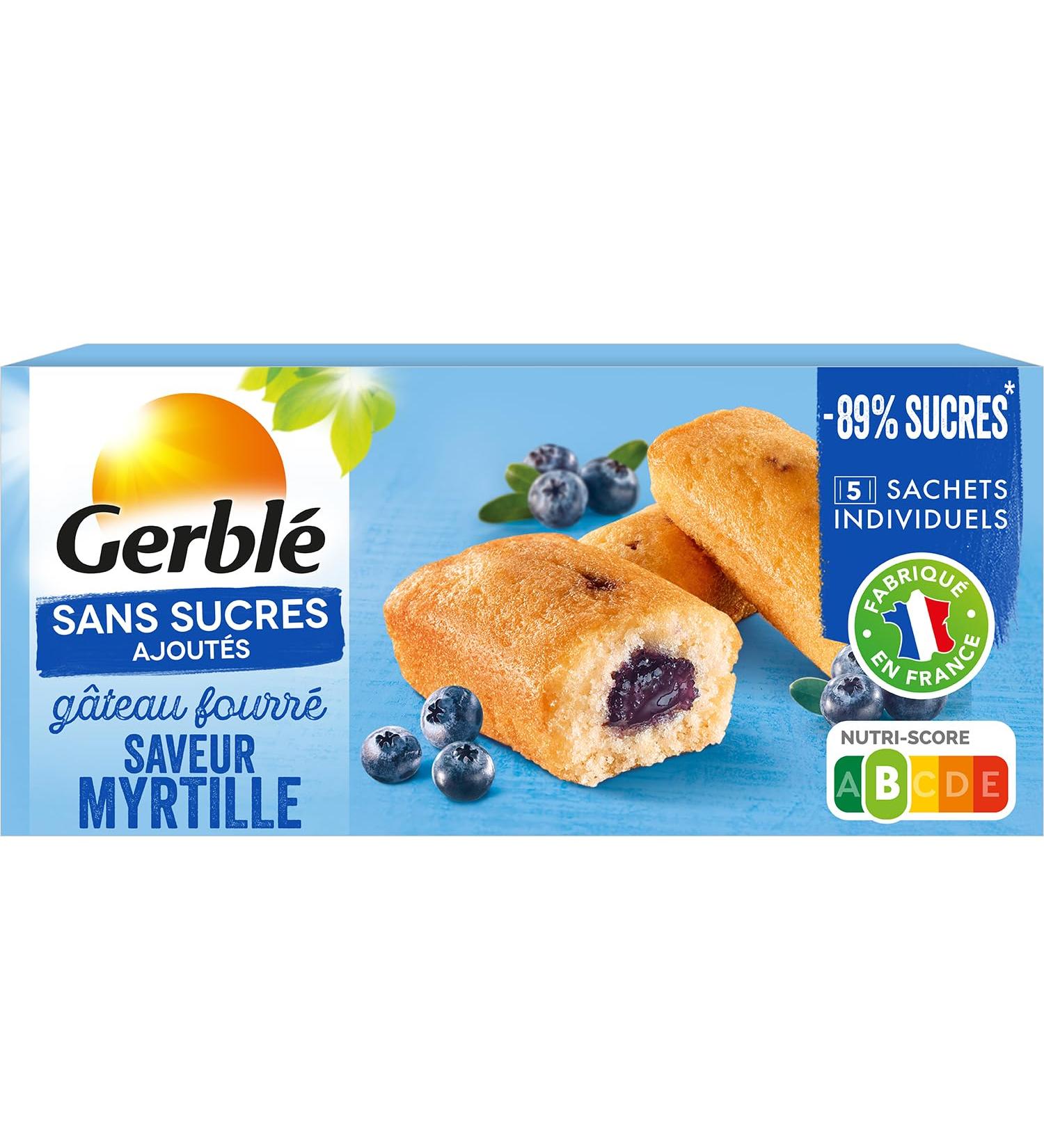 Gerbl No Added Sugars Blueberry Flavor Filled Cake Palm Oil 210270 5 Individual Sachets 150 g - Buy Online on GoSupps.com