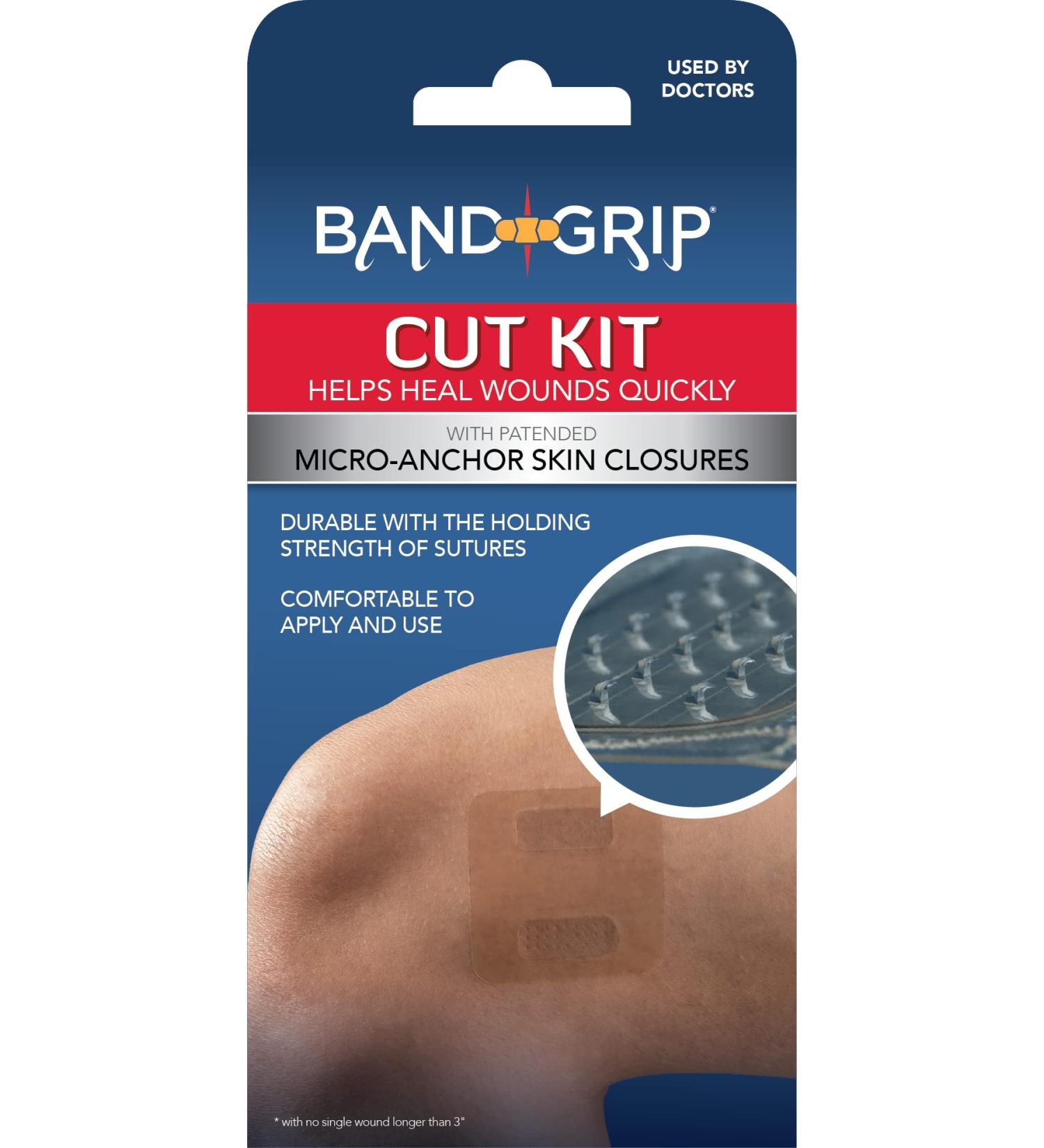 BandGrip Micro-Anchor Skin Closures Cut Kit - Wounds up to 1 Inch - Buy Online on GoSupps.com