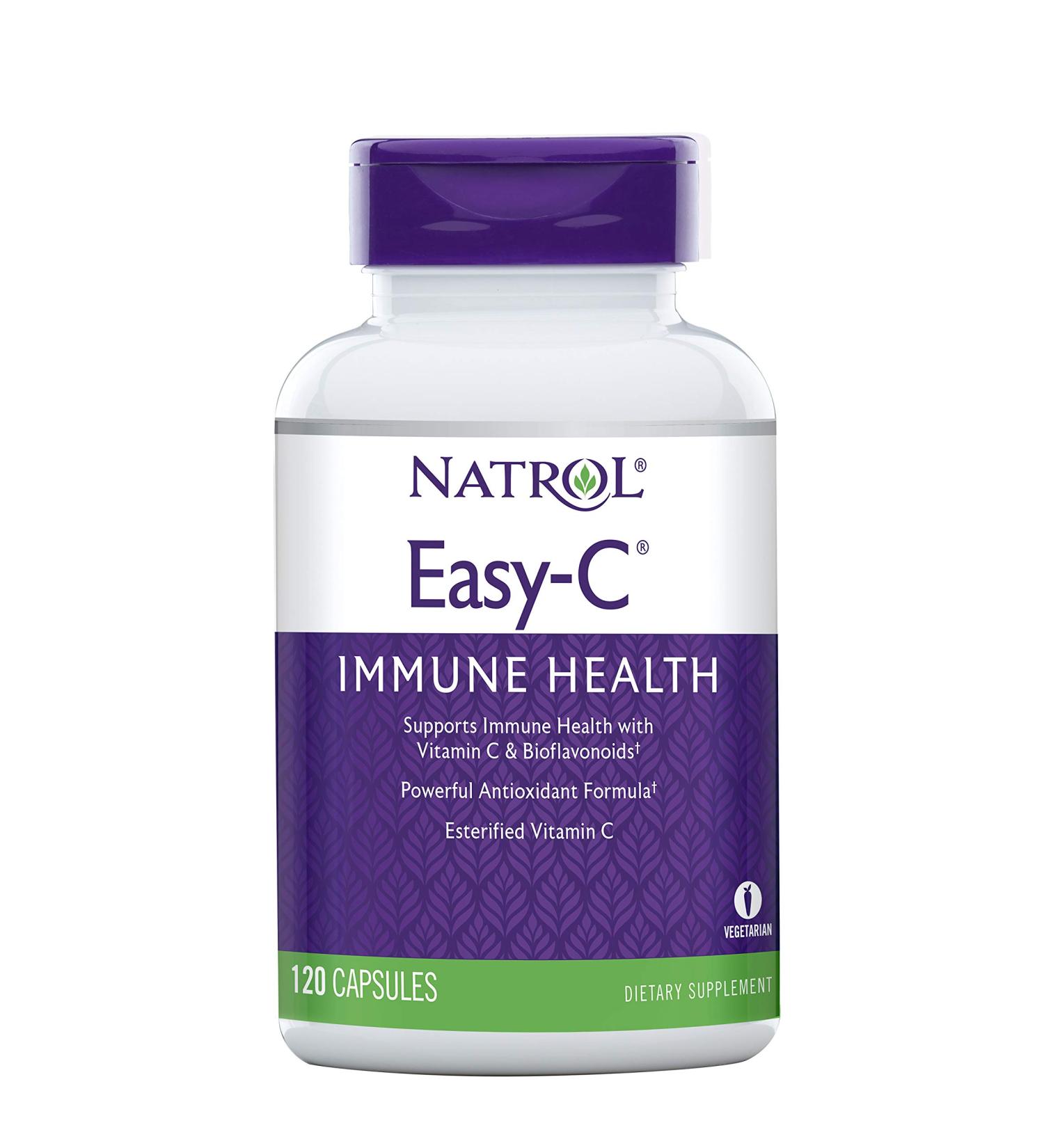 Natrol Easy-C Immune Health Vitamin C & Bioflavonoids - 500mg, 120 Vegi Capsules - Buy Online on GoSupps.com