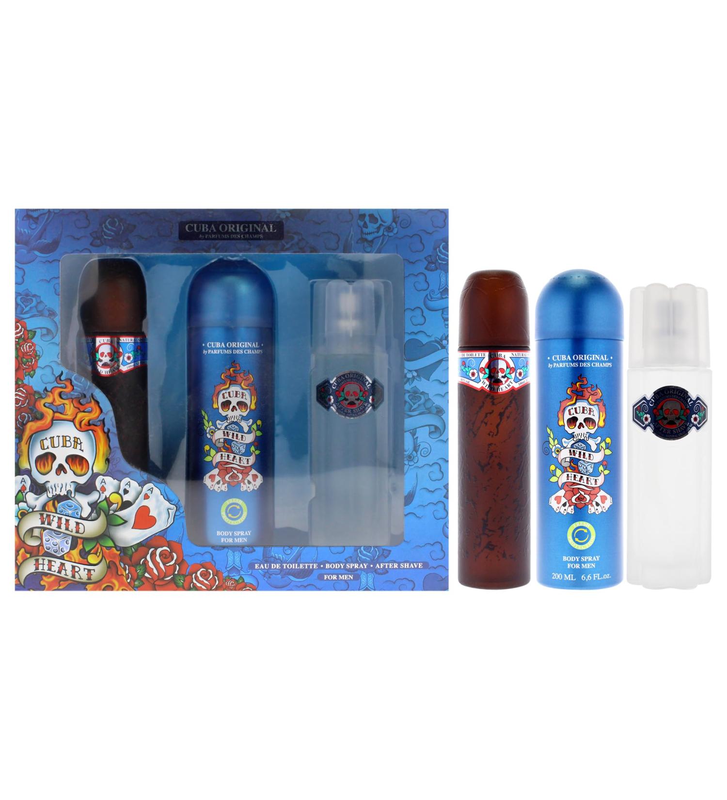 Cuba Cuba Wild Heart Men 3 Pc Gift Set - Buy Online on GoSupps.com