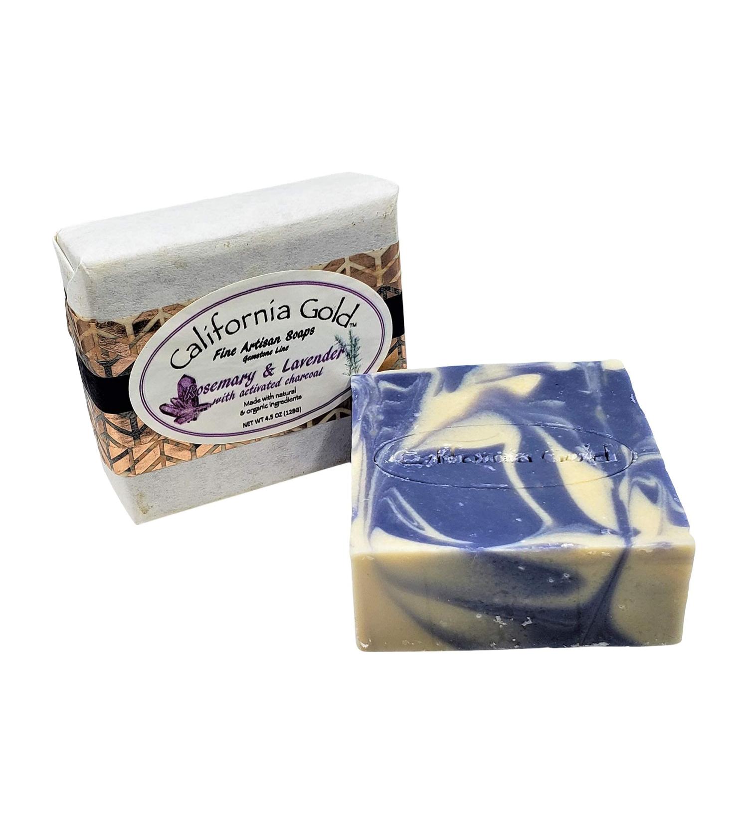 Revitalizing Rosemary & Lavender Artisan Soap with Activated Charcoal - Shop Internationally - Buy Online on GoSupps.com