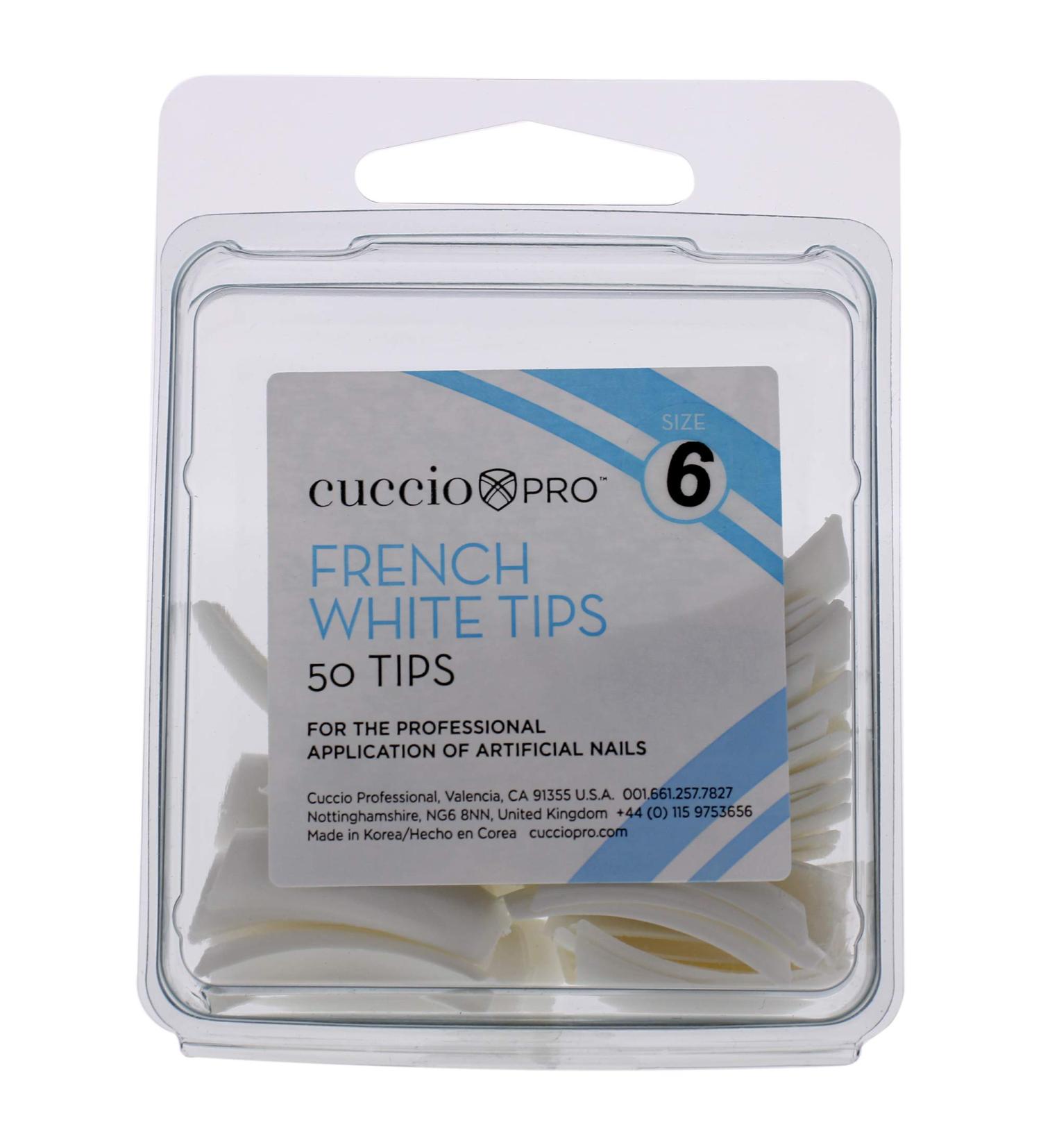 Cuccio French Manicure 50-Piece White Tips Size 6