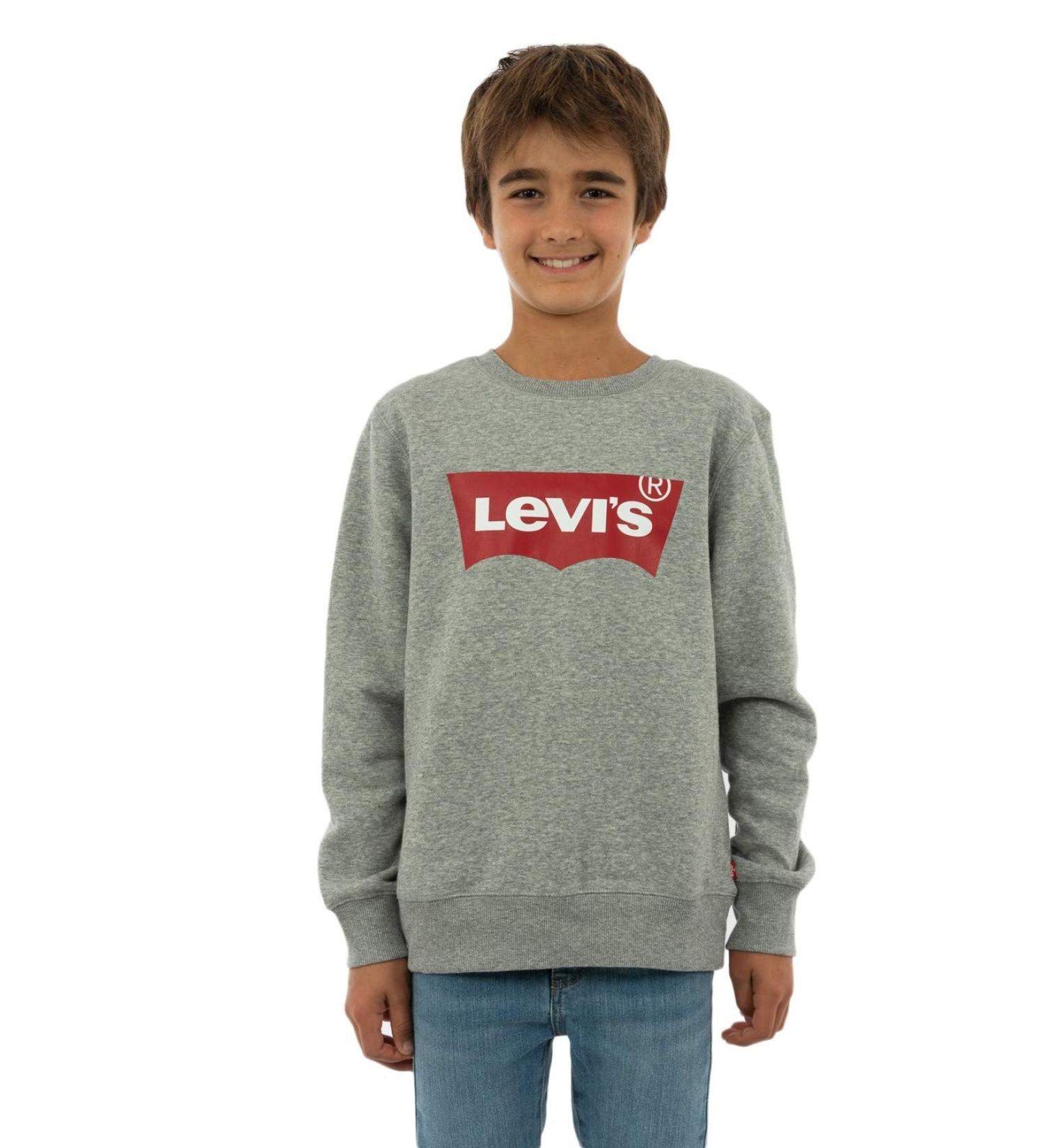 Levi's Boys Lvb Batwing Crewneck Sweatshirt - 14 Years - Grey | International Shipping Available - Buy Online on GoSupps.com
