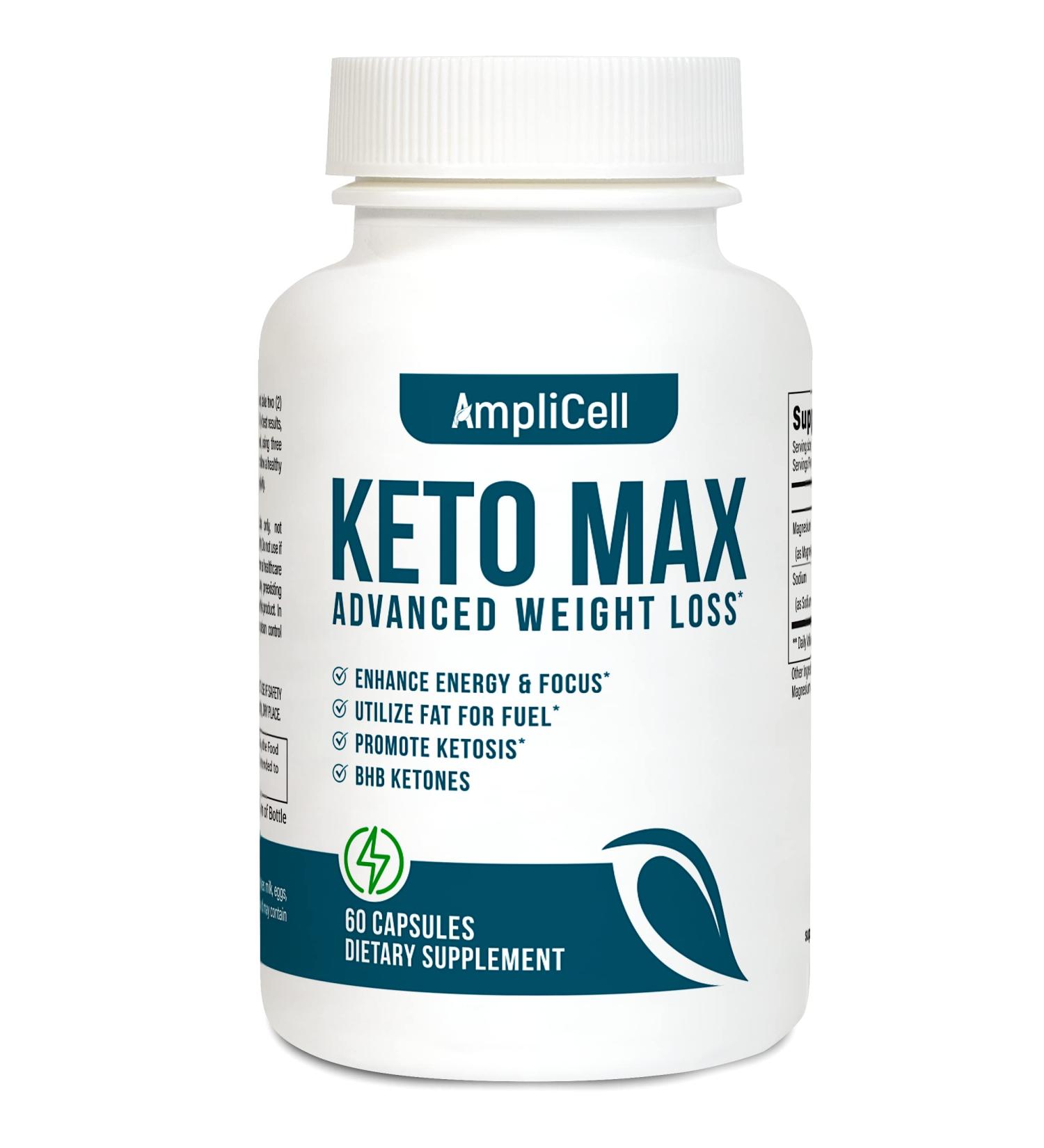 Keto Max Supplement 60Ct - Boost Energy & Metabolism with Keto BHB Exogenous Ketones - Manage Cravings - Utilize Fat for Fuel with Ketosis - Keto Burn Pills for Men & Women - Buy Online on GoSupps.com